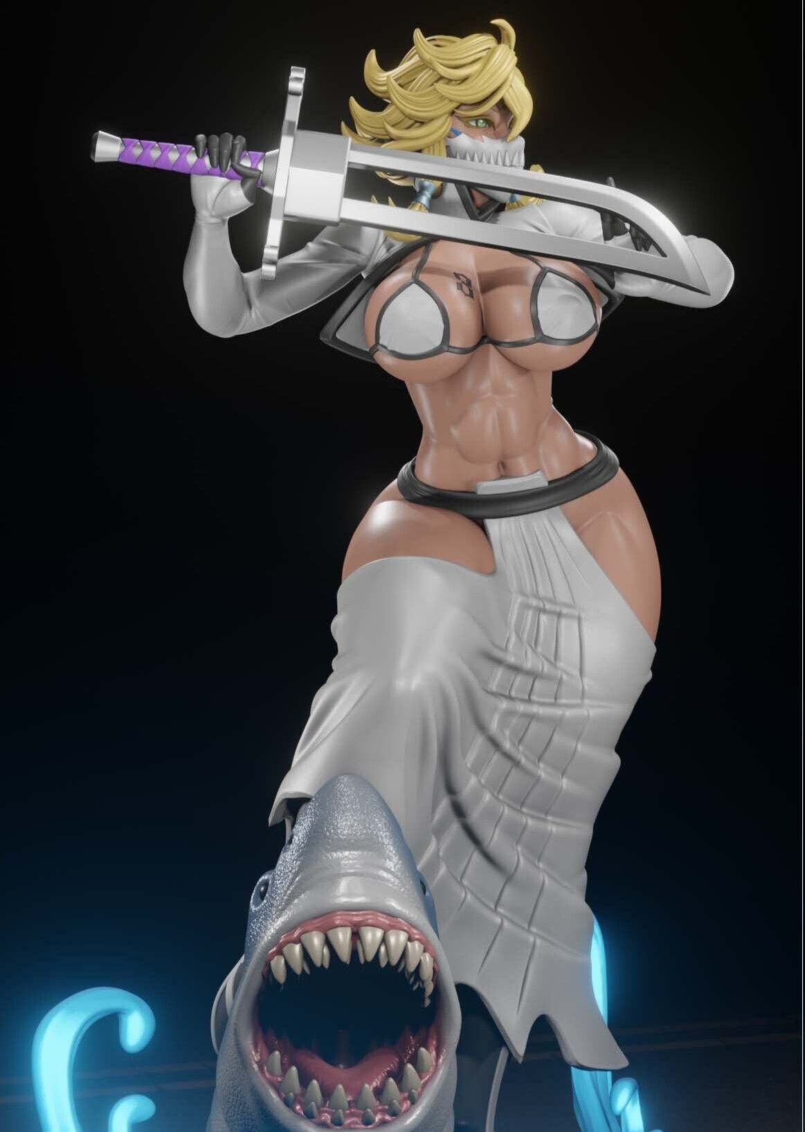 Estatua Tier Harribel | Bleach Fan Art por Digital Dark SFW,NSFW,Futa 3d printed statue,3d printed,nsfw statue,futa statue,3d printed figure,Tier Harribel Statue,Bleach statue