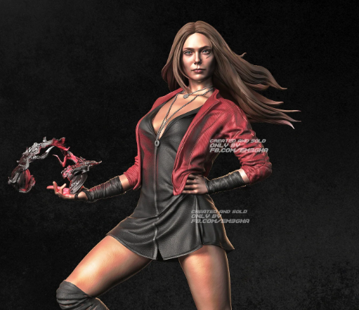 Scarlet Witch Statue | Marvel Fan Art by VX-Labs