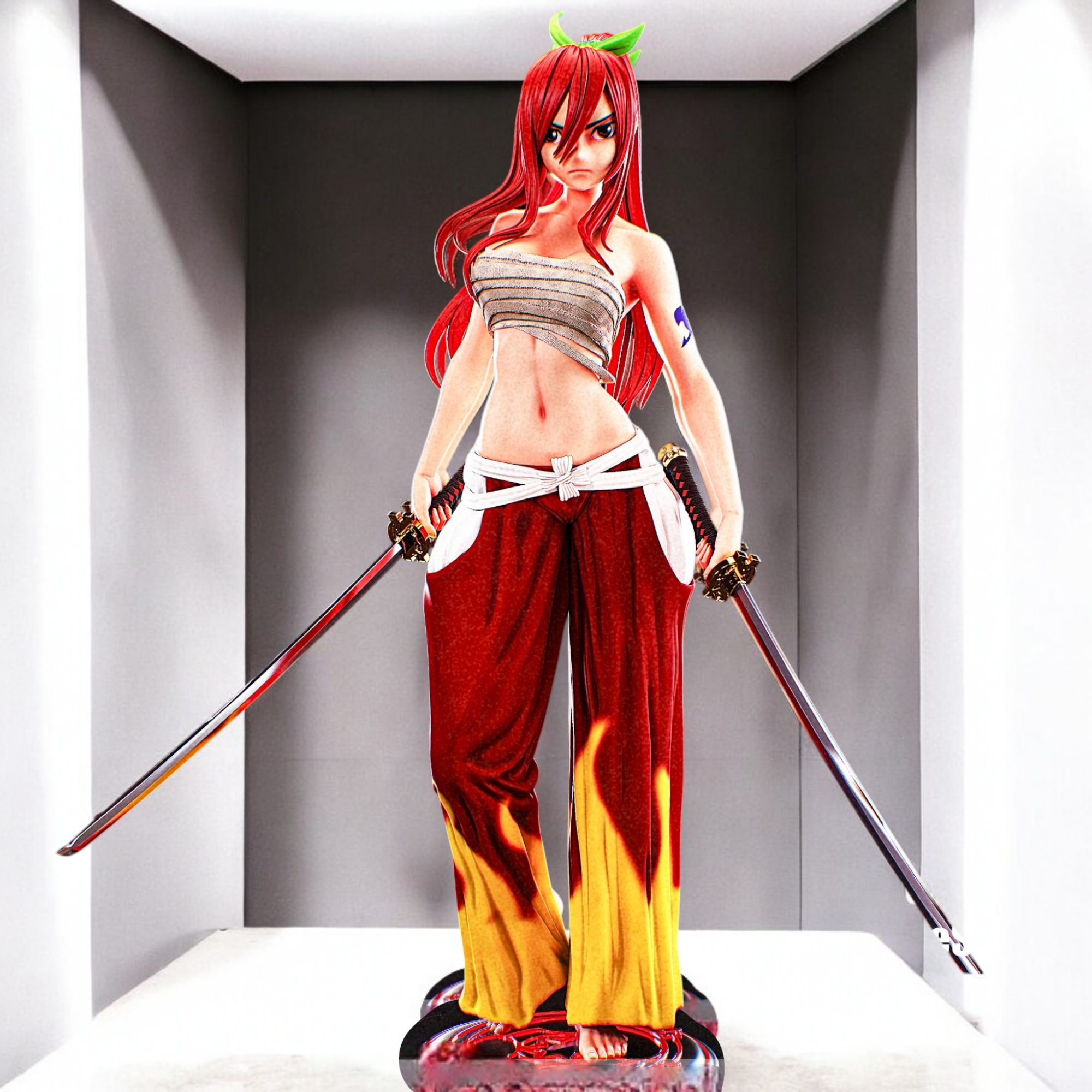 Erza Scarlet Statue | Fairy Tail Fan Art by PEACHFIGURE SFW,NSFW 3d printed statue,3d printed,nsfw statue,3d printed figure,Erza Scarlet Statue,Fairy Tail