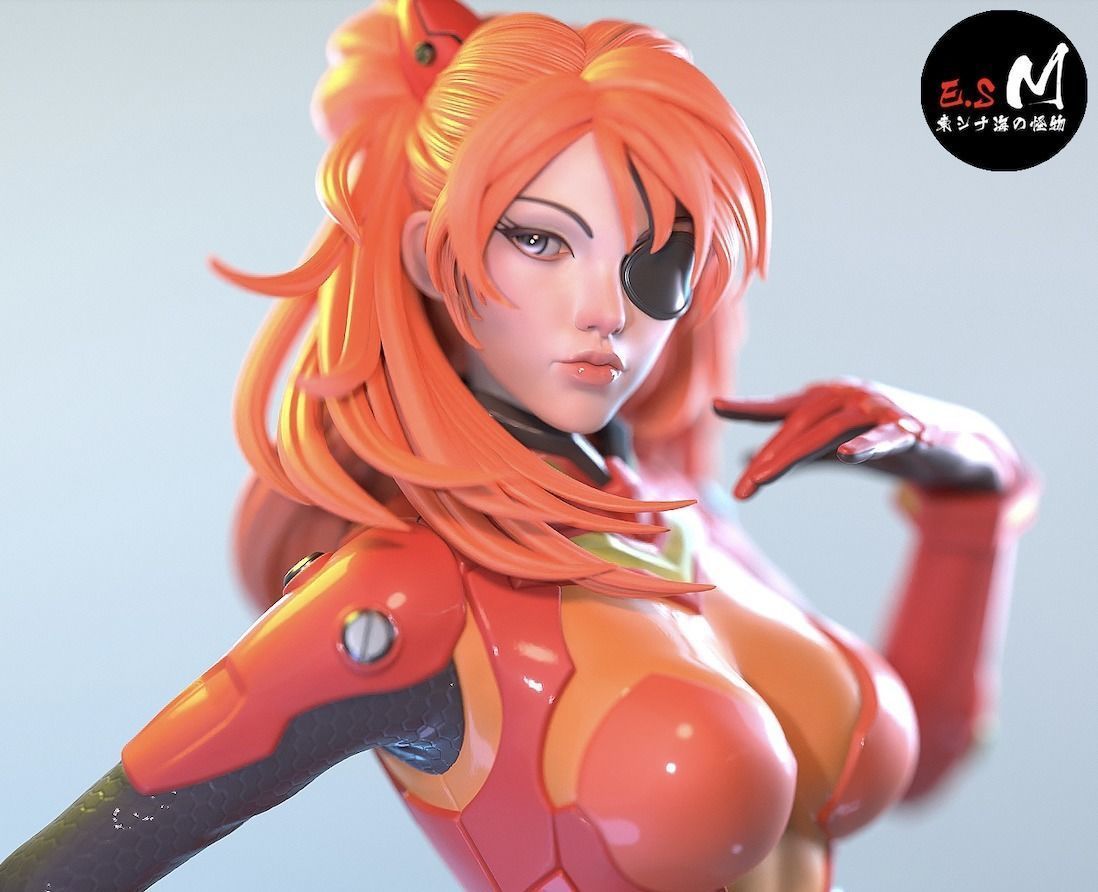 Auska Statue | Evangelion Fan Art by E.S Monster