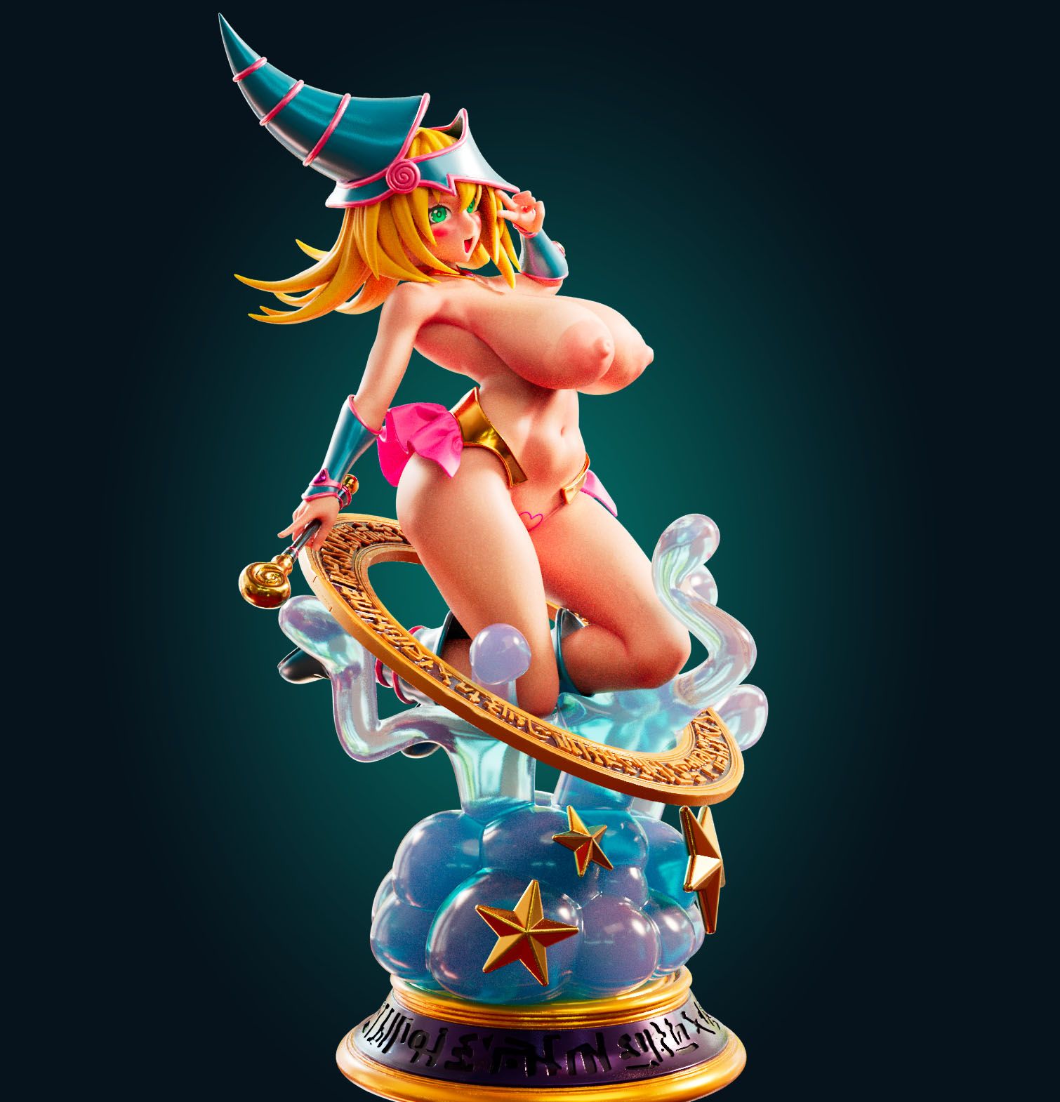 Figura Dark Magician Girl | Yu-Gi-Oh! Fanart autorstwa Officer Rhu SFW,NSFW,Futa 3d printed statue,3d printed,3d printed figure,Dark Magician Girl Statue,Yu-Gi-Oh! Statue,futa statue,futa figurines,futanari figurines,futanari statue