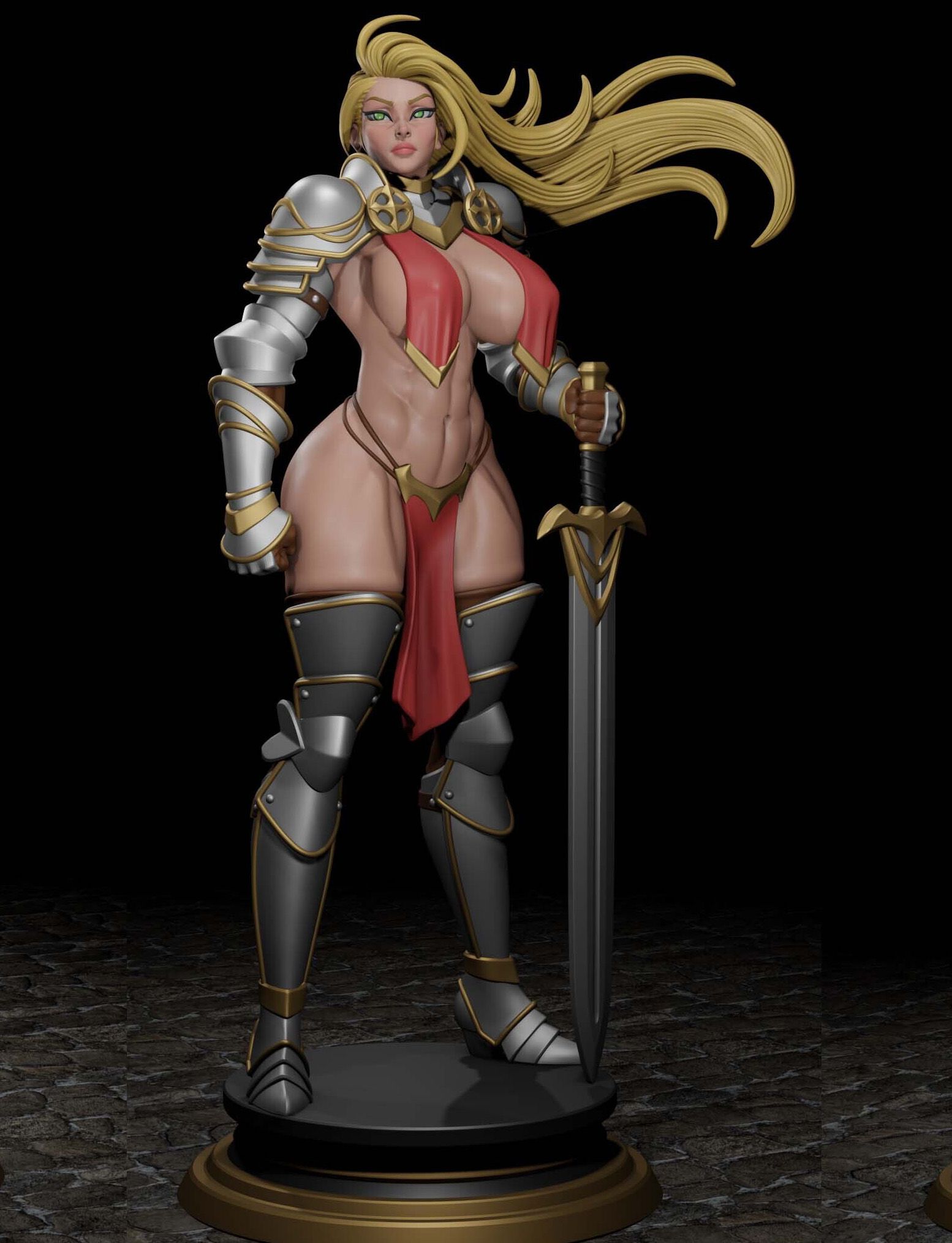 Statue Knight Girl | Fan art DnD par Digital Dark SFW,NSFW,Futa 3d printed statue,3d printed,nsfw statue,futa statue,futa figurines,futanari figurines,futanari statue,3d printed figure,Knight Girl Statue ,dnd statue