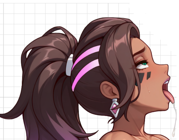Sombra Gym Cum v1 Futa Sticker | Overwatch Futanari Stickers Ecchi Cartoon Futa futa sticker,stickers,Sombra sticker,overwatch sticker,futanari sticker