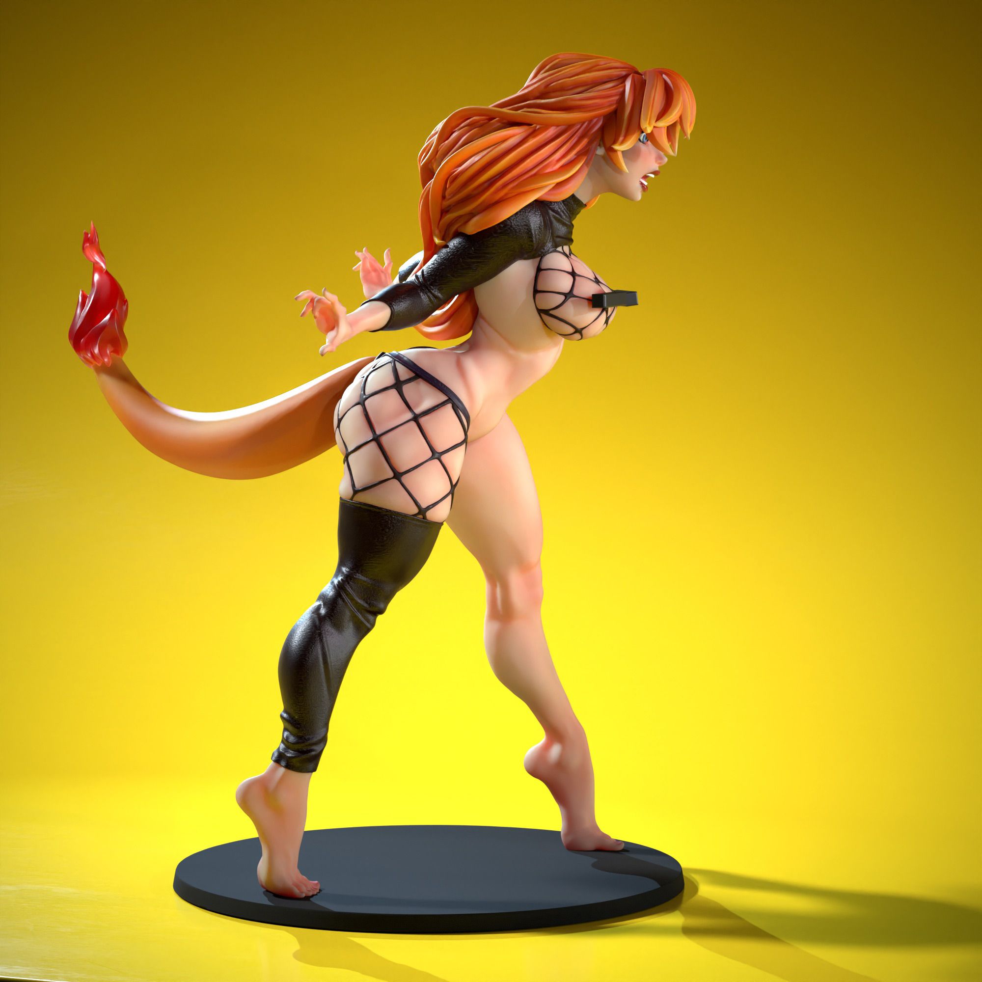 Waifumon Charmeleon Statue | Pokémon Fan Art by SiryllArt NSFW 3d printed statue,3d printed,nsfw statue,cosplay pokemon statue,Waifumon Charmeleon Statue,Pokemon Statue