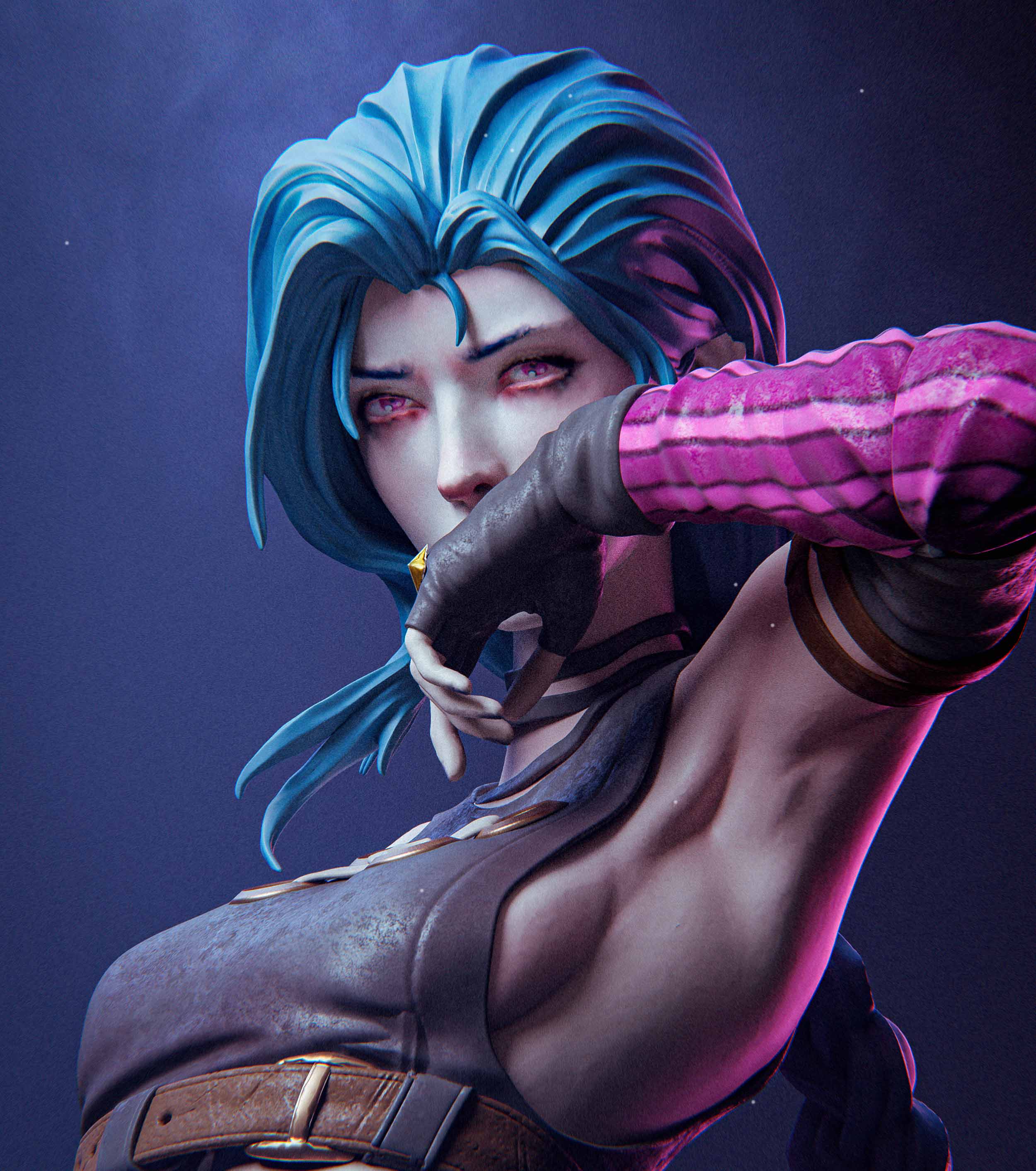 Jinx Statue | Arcane Fan Art by Nympha3D SFW,NSFW 3d printed statue,Jinx statue,3d printed figure,3d printed,Arcane statue,nsfw statue