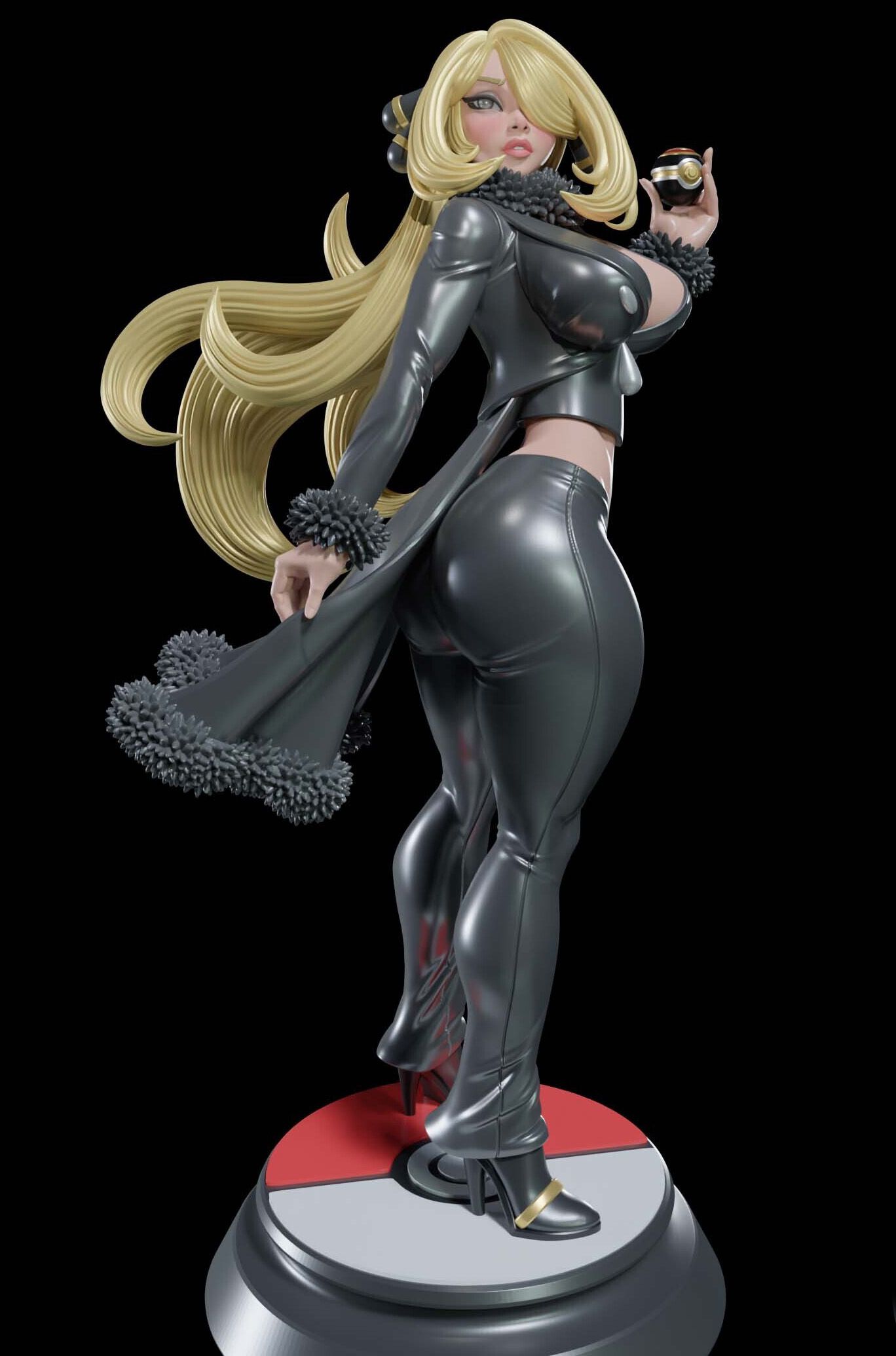 Cynthia Statue | Pokemon Fanart von Digital Dark SFW,NSFW,Futa 3d printed statue,3d printed,nsfw statue,3d printed figure,futa statue,Cynthia Statue,Pokemon Statue,futa figurines,futanari figurines,futanari statue