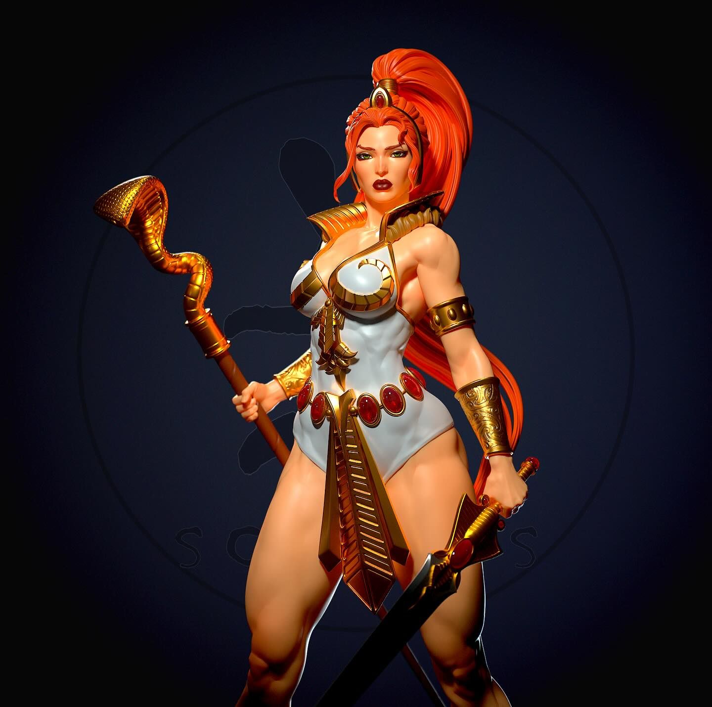 Teela Statue | Masters of the Universe Fan Art by Yan H SFW,NSFW null