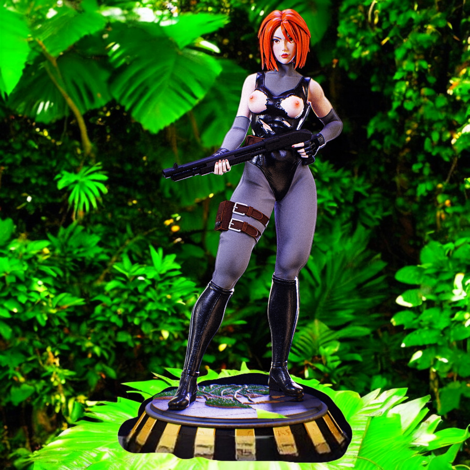 Regina Statue | Dino Crisis Fan Art by PEACHFIGURE SFW,NSFW 3d printed statue,3d printed,nsfw statue,3d printed figure,Regina Statue,Dino Crisis