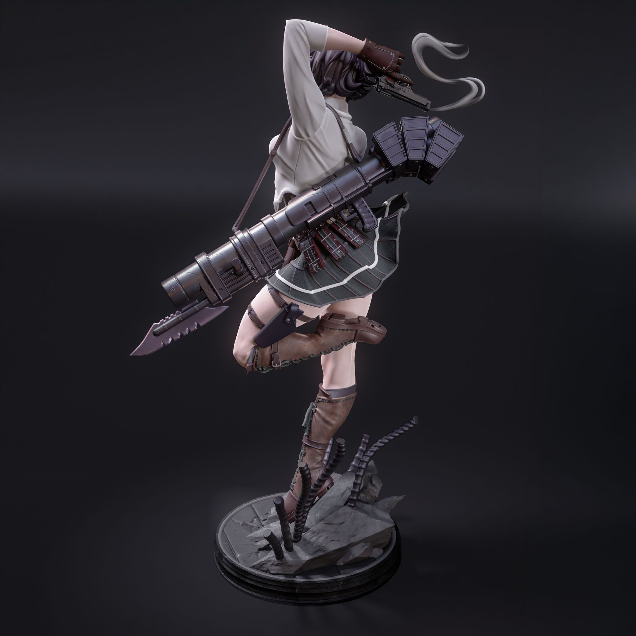 Lady Statue | Devil May Cry Fan Art by Bulkamancer SFW 3d printed statue,3d printed,Lady Statue,3d printed figure,Devil May Cry statue