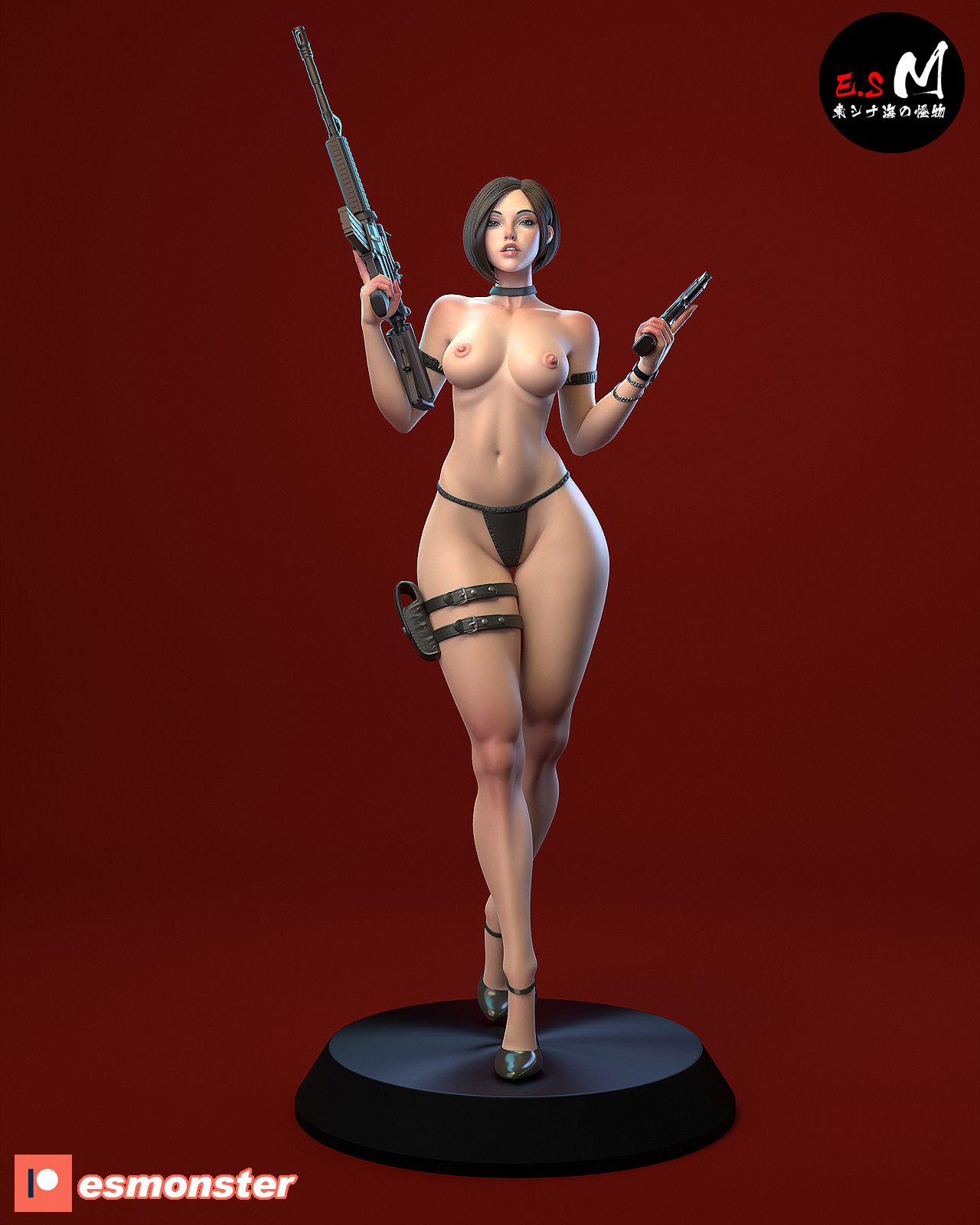 Ada Wang Statue | Resident Evil Fan Art by E.S Monster SFW,NSFW null