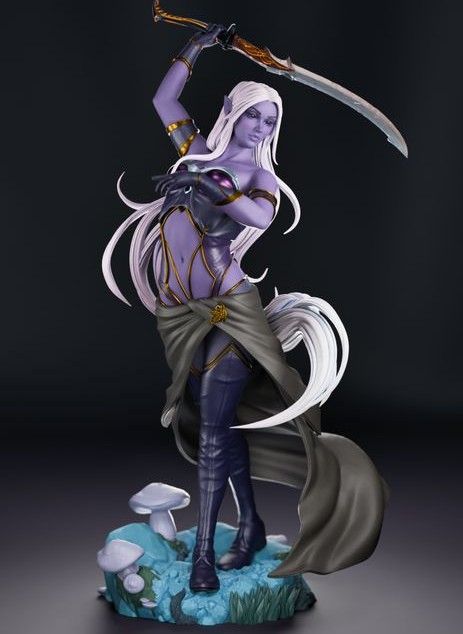 Eilistraee Forgotten Realms Statue | DnD Fan Art by Bulkamancer SFW 3d printed statue,3d printed,Eilistraee Forgotten Realms Statue ,3d printed figure,dnd statue