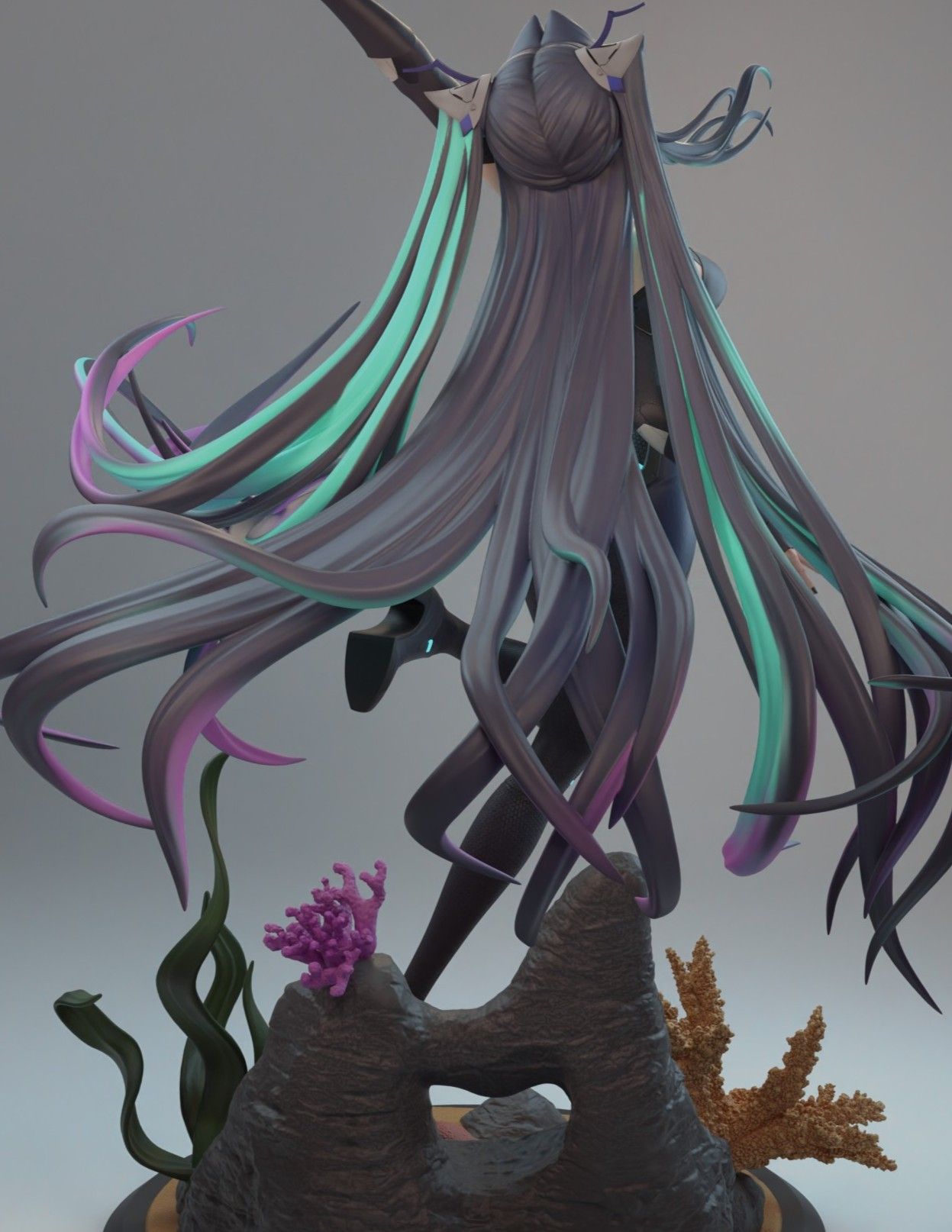 Siren Statue | NIKKE Fan Art by Rubim SFW 3d printed statue,Siren statue,NIKKE,3d printed figure,3d printed