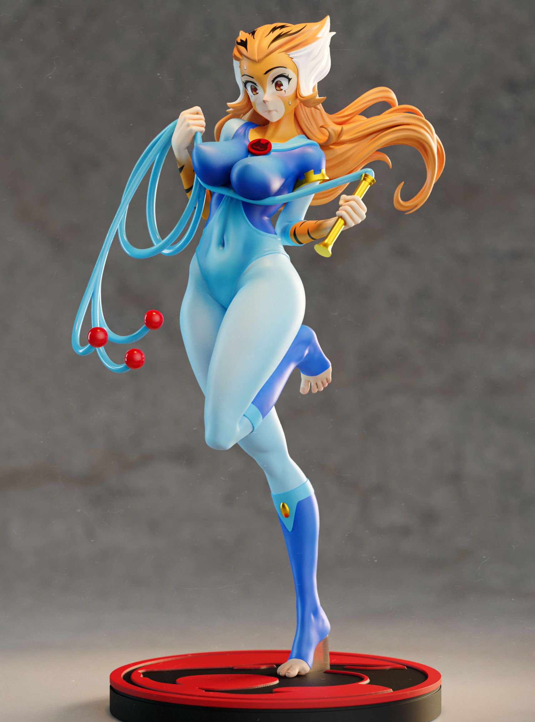 Tygra Girl Furry Statue | ThunderCats Fan Art by Gatsu SFW,NSFW 3d printed statue,3d printed,nsfw statue,Tygra Girl Statue,ThunderCats Statue,furry statue