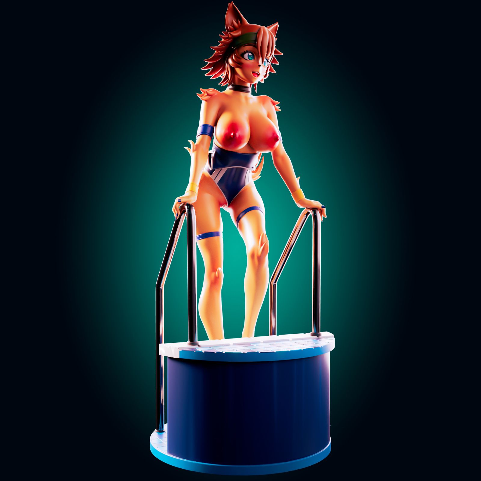 Polt Kobold Monster Girl Statue | Monster Musume Fan Art by Officer Rhu SFW,NSFW,Futa 3d printed,Polt Kobold statue,futa statue,Monster Musume statue,furry statue,nsfw statue