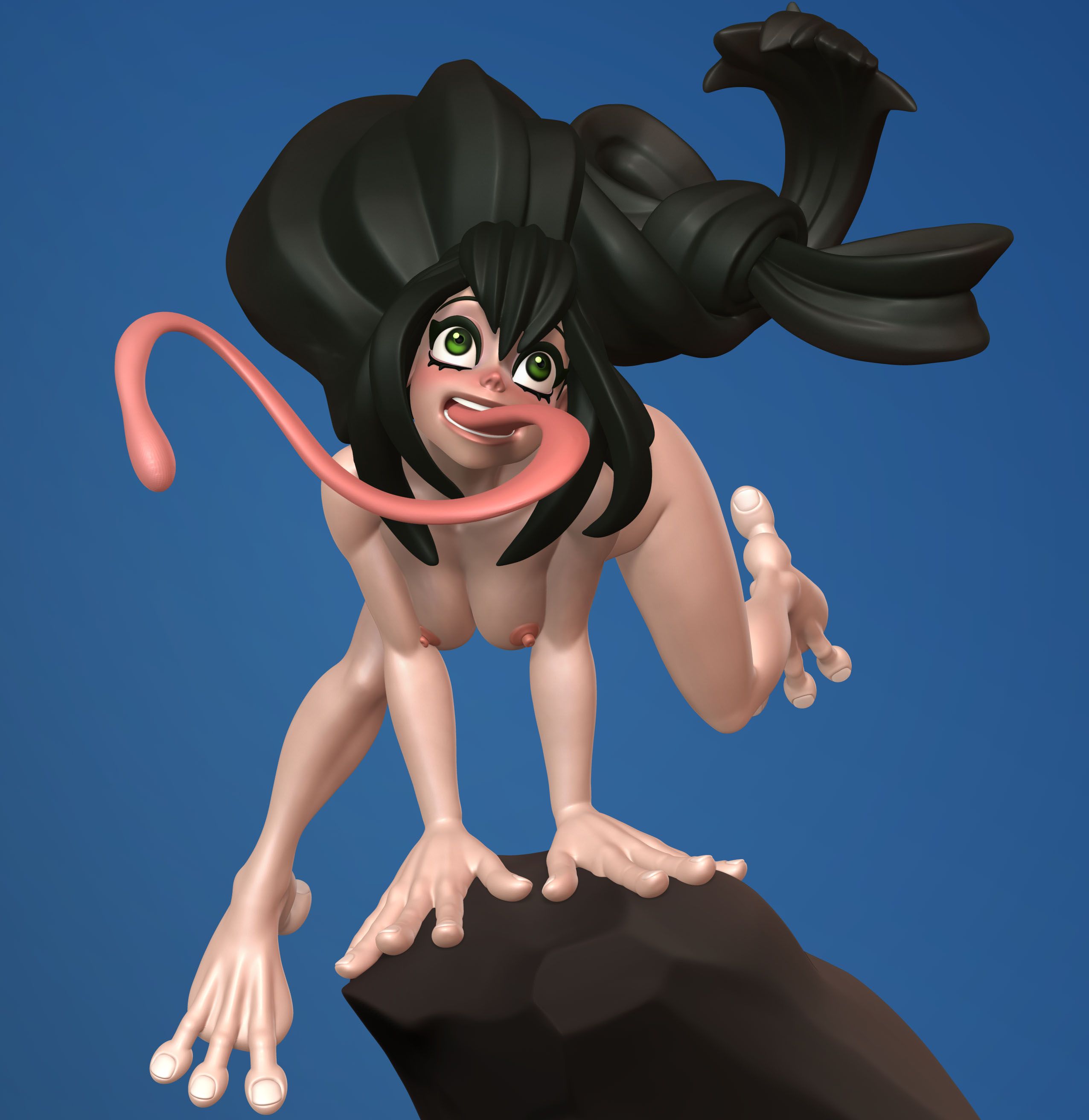 Tsuyu Asui Statue | My Hero Academia Man Fanart von Dinamuuu3d SFW,NSFW 3d printed statue,3d printed,Tsuyu Asui Statue ,3d printed figure,nsfw statue,My Hero Academia Statue 