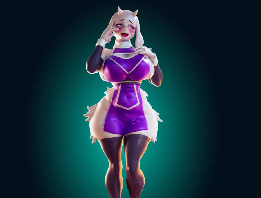 Toriel Goat Statue | Undertale Fan Art by Officer Rhu SFW,NSFW,Futa 3d printed statue,3d printed,nsfw statue,futa statue,Toriel Goat Statue,Undertale Statue
