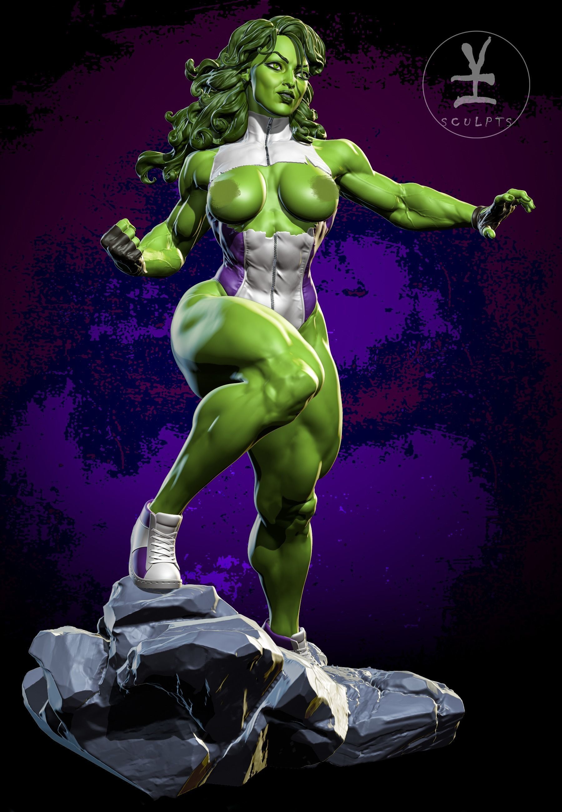 She Hulk Statue | Marvel Fan Art by Yan H SFW,NSFW null