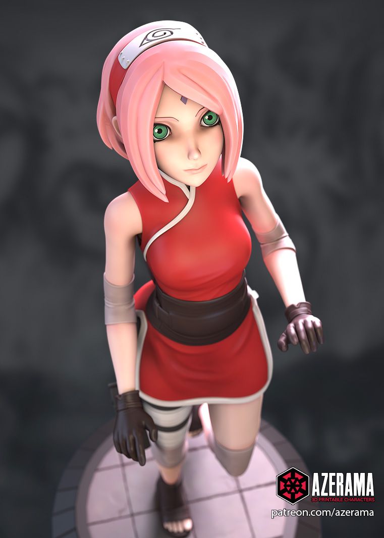 Sakura Statue | Naruto Fan Art by Azerama SFW,NSFW null