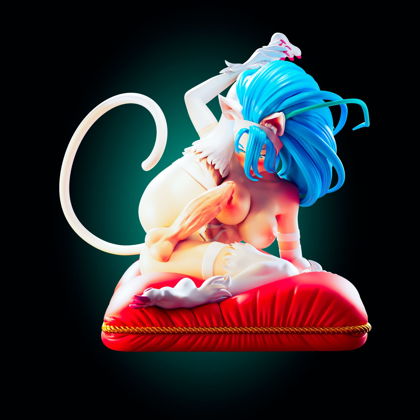 Felicia Stacked Statue | Darkstalkers Fan Art by Officer Rhu SFW,NSFW,Futa 3d printed statue,3d printed,nsfw statue,furry statue,futa statue,Felicia Stacked Statue,Darkstalkers Statue