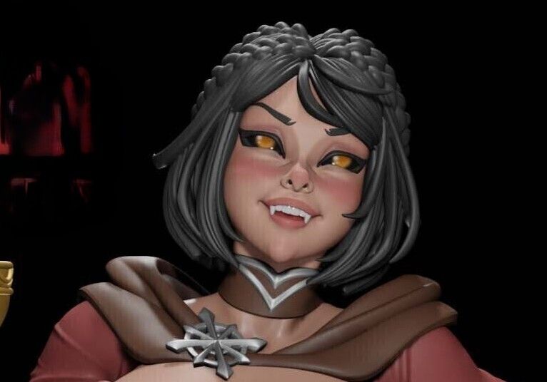 Statua Serana Vampire | DnD Fan Art di Digital Dark SFW,NSFW,Futa 3d printed statue,3d printed,nsfw statue,futa statue,3d printed figure,Serana Vampire Statue