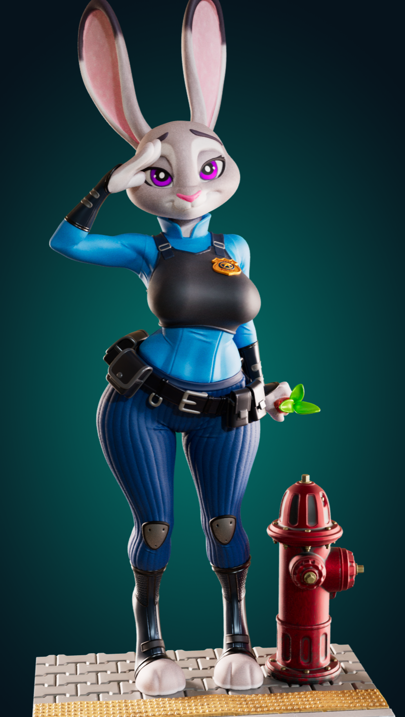 Statua Judy Hops Cop | Zootopia Fan art di Officer Rhu SFW,NSFW,Futa 3d printed statue,3d printed,3d printed figure,Judy Hops Statue,Zootopia Statue,futa statue,futa figurines,futanari figurines,futanari statue,nsfw statue,furry statue
