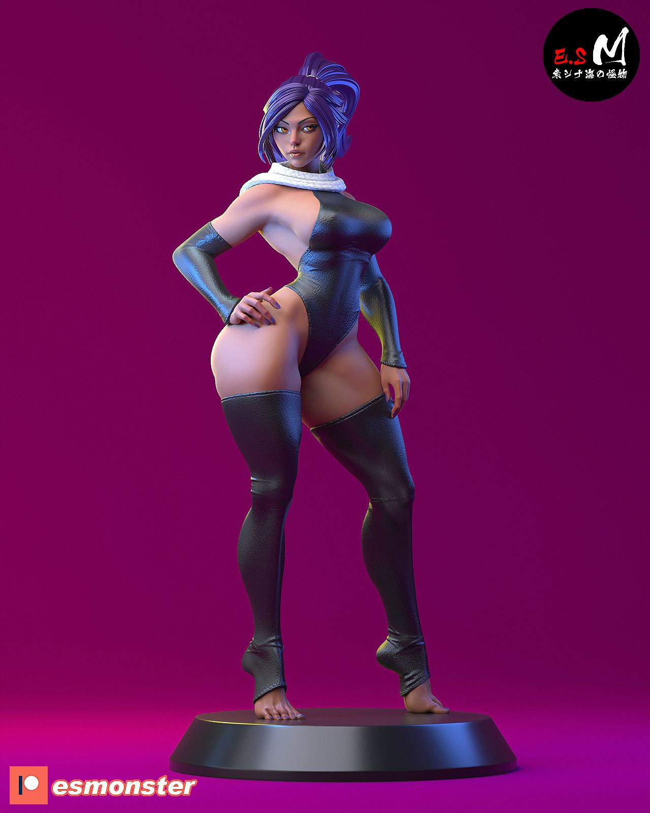 Yoruichi Shihouin P2 Statue | Bleach Fan Art by E.S Monster SFW,NSFW null