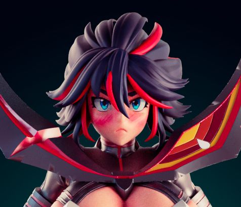 Ryuko Matoi Mommy Statue | Kill La Kill Fan Art by Officer Rhu SFW,NSFW,Futa 3d printed statue,3d printed,nsfw statue,futa statue,futa figurines,futanari figurines,futanari statue,Ryuko Matoi Statue,Kill La Kill Statue