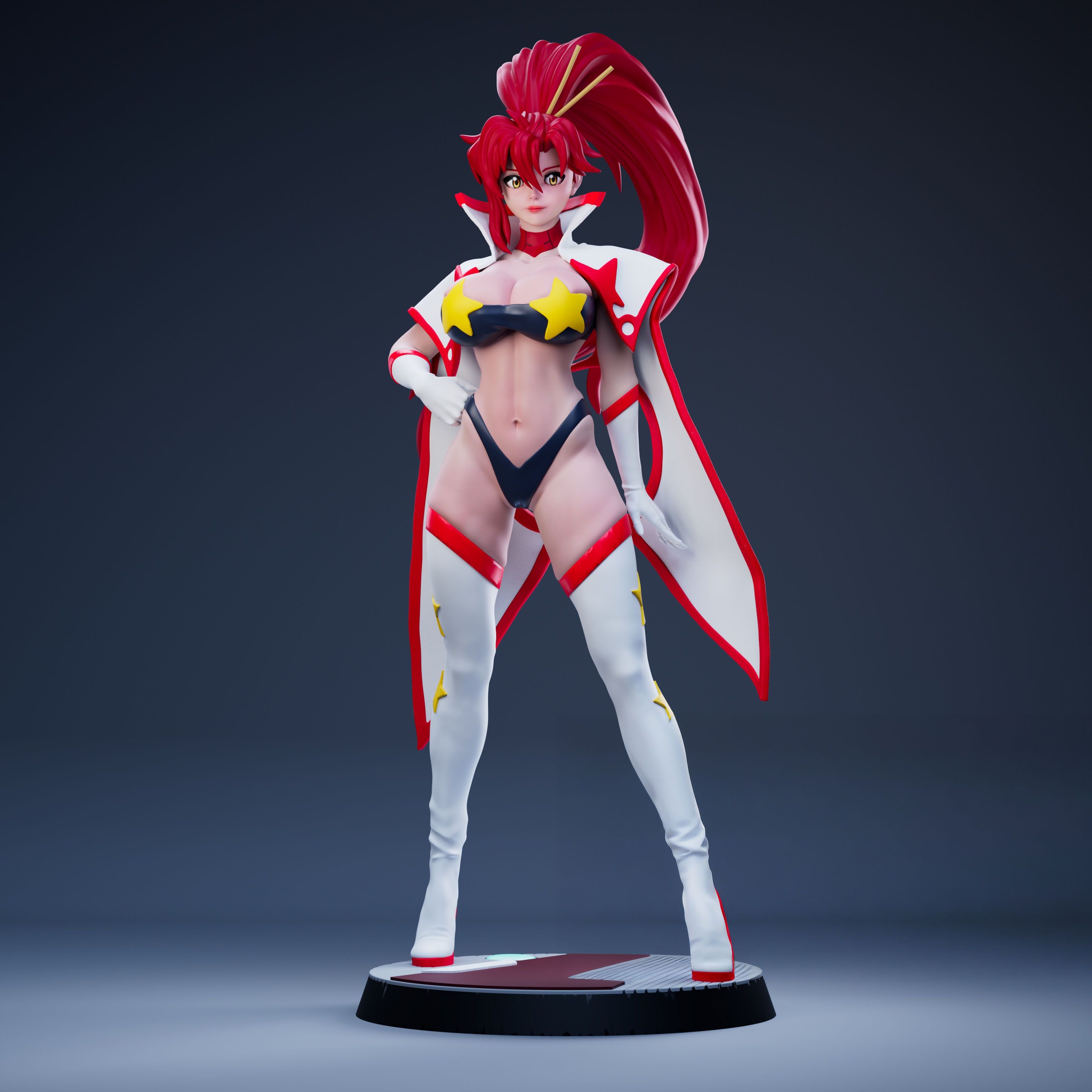 Statue Adult Yoko | Gurren Lagann Fan art par Freyas Fantasys SFW,NSFW,Futa 3d printed statue,3d printed,3d printed figure,Adult Yoko Statue,Gurren Lagann Statue,nsfw statue,futa figurines,futanari figurines,futanari statue,futa statue