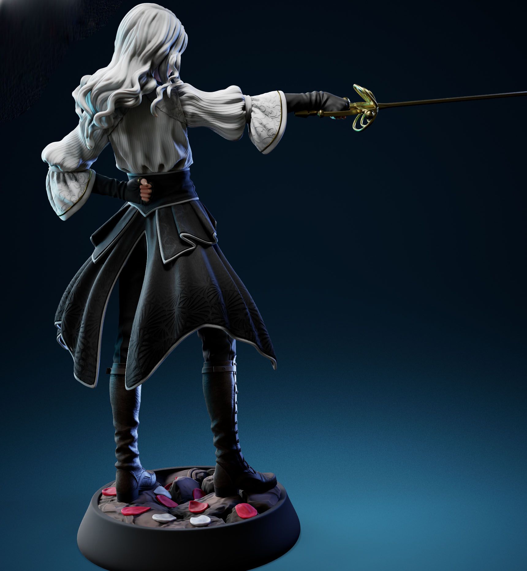 Real Maelle Statue | Clair Obscur: Expedition 33 Fan Art by Bulkamancer SFW 3d printed statue,3d printed,Maelle Statue,3d printed figure,Clair Obscur: Expedition 33 statue