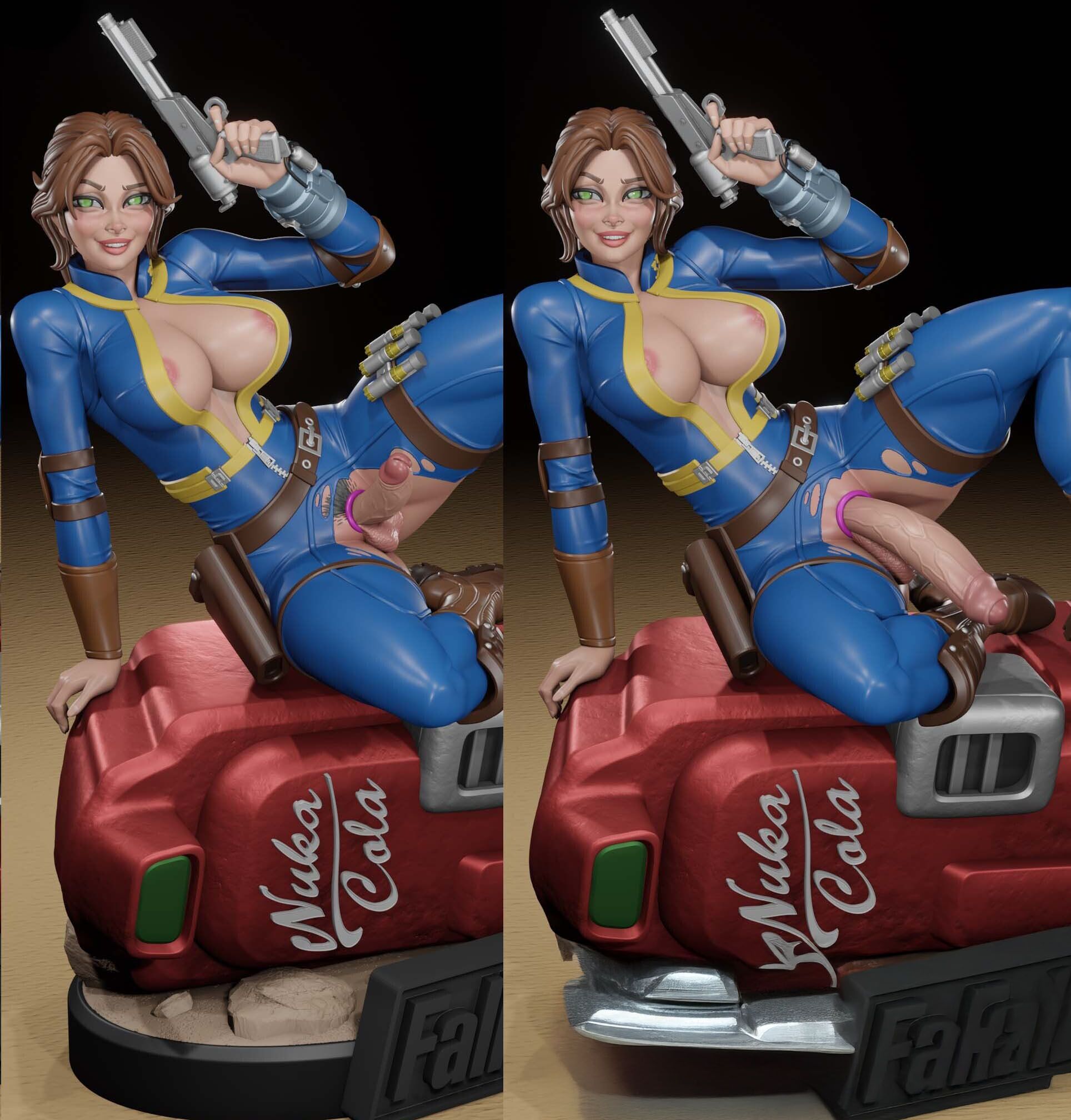 Figura Lucy | Fallout fanart autorstwa Digital Dark SFW,NSFW,Futa 3d printed statue,3d printed,nsfw statue,futa statue,futa figurines,futanari figurines,futanari statue,3d printed figure,Lucy Statue,Fallout statue
