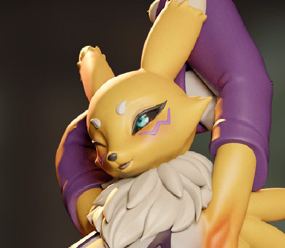 Renamon Furry Statue | Digimon Fan Art by Onagaba SFW,NSFW,Futa 3d printed statue,3d printed,3d printed figure,Renamon Statue,Digimon Statue,futa statue,futa figurines,futanari figurines,futanari statue,nsfw statue,furry statue