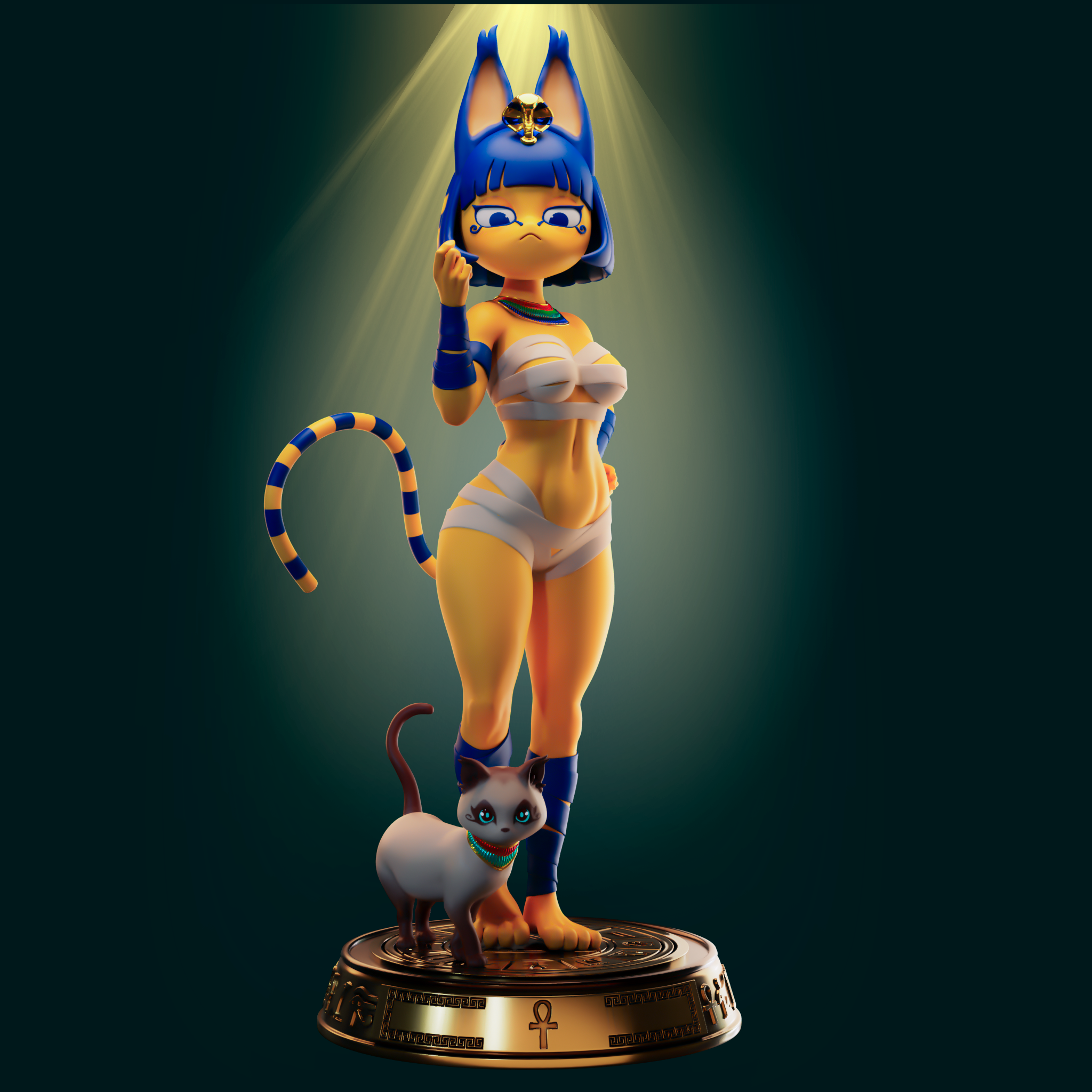 Ankha Statue | Animal Crossing Fan Art by Officer Rhu image