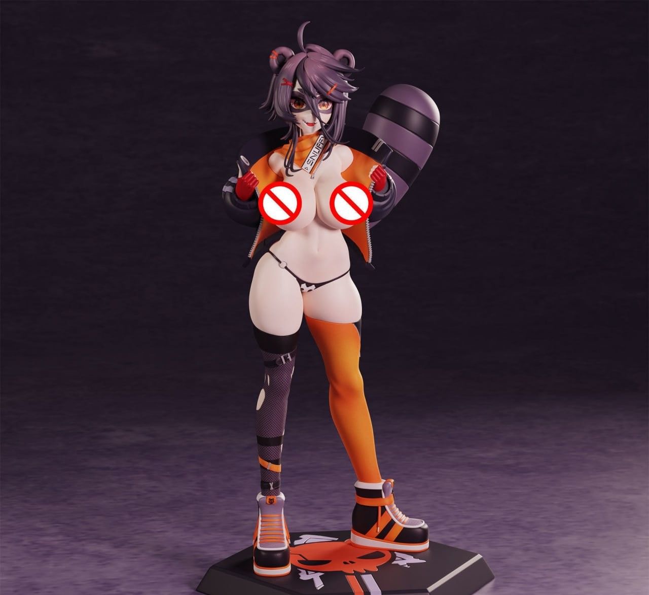 Snuffy Statue | Original Fan Art by PolyBitsArt SFW,NSFW 3d printed statue,3d printed,Snuffy,nsfw statue,3d printed figure