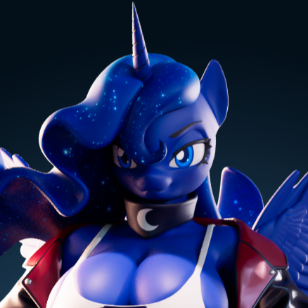 Princess Luna Statue | My Little Pony Fan Art by Officer Rhu SFW,NSFW,Futa 3d printed,Princess Luna statue,futa statue,My Little Pony statue,furry statue,nsfw statue