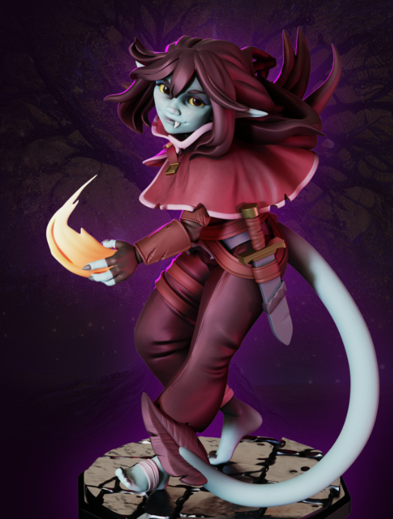 Ruby Goblin Mage Miniature | DnD Fan Art by Gaz Minis SFW 3d printed,miniature,dnd miniature,Ruby Goblin Mage,3d printed miniature