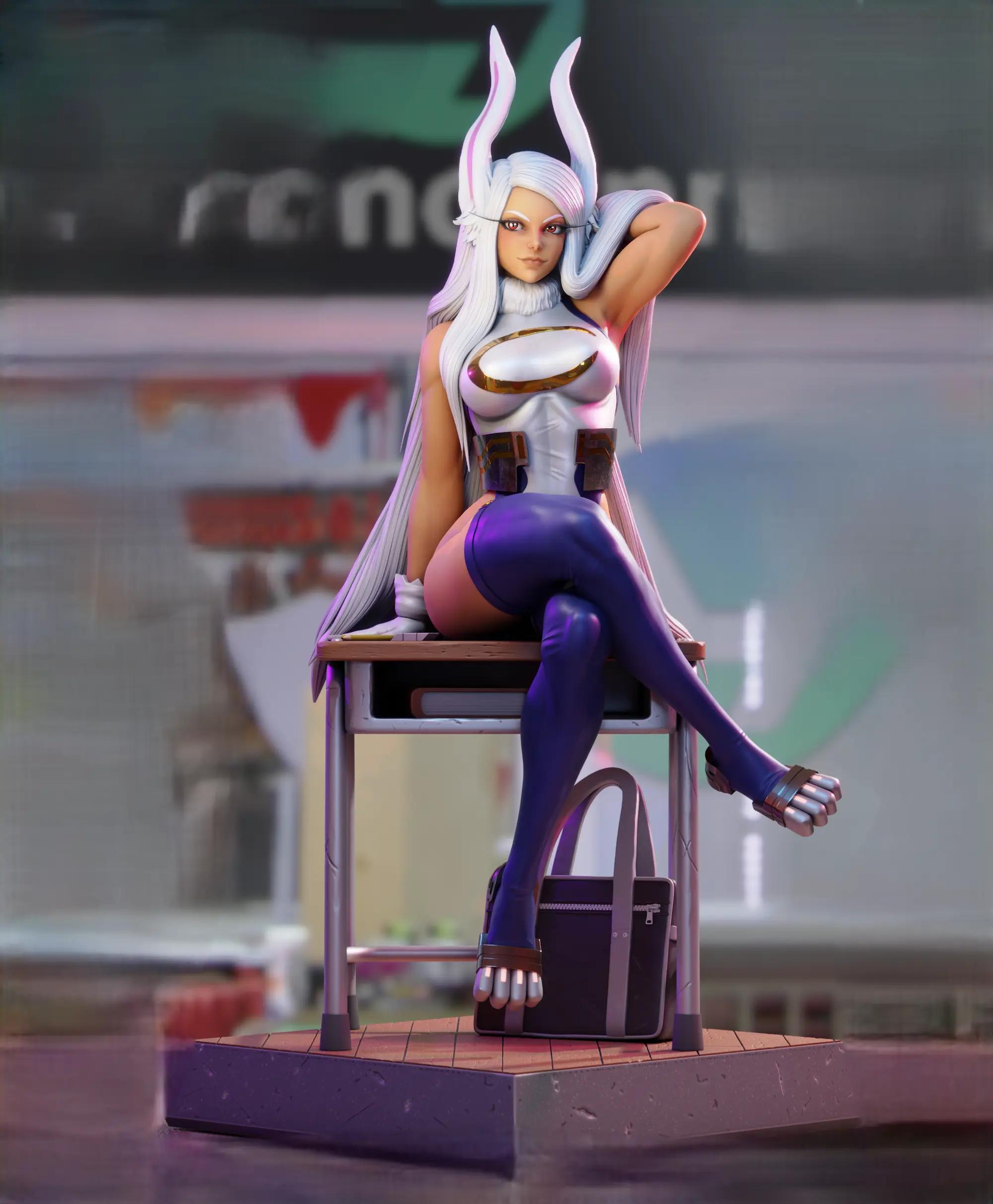 Mirko Statue | My Hero Academia Fan Art by 3Dmoonn SFW,NSFW 3d printed,3d printed statue,Mirko Statue,My Hero Academia statue,nsfw statue