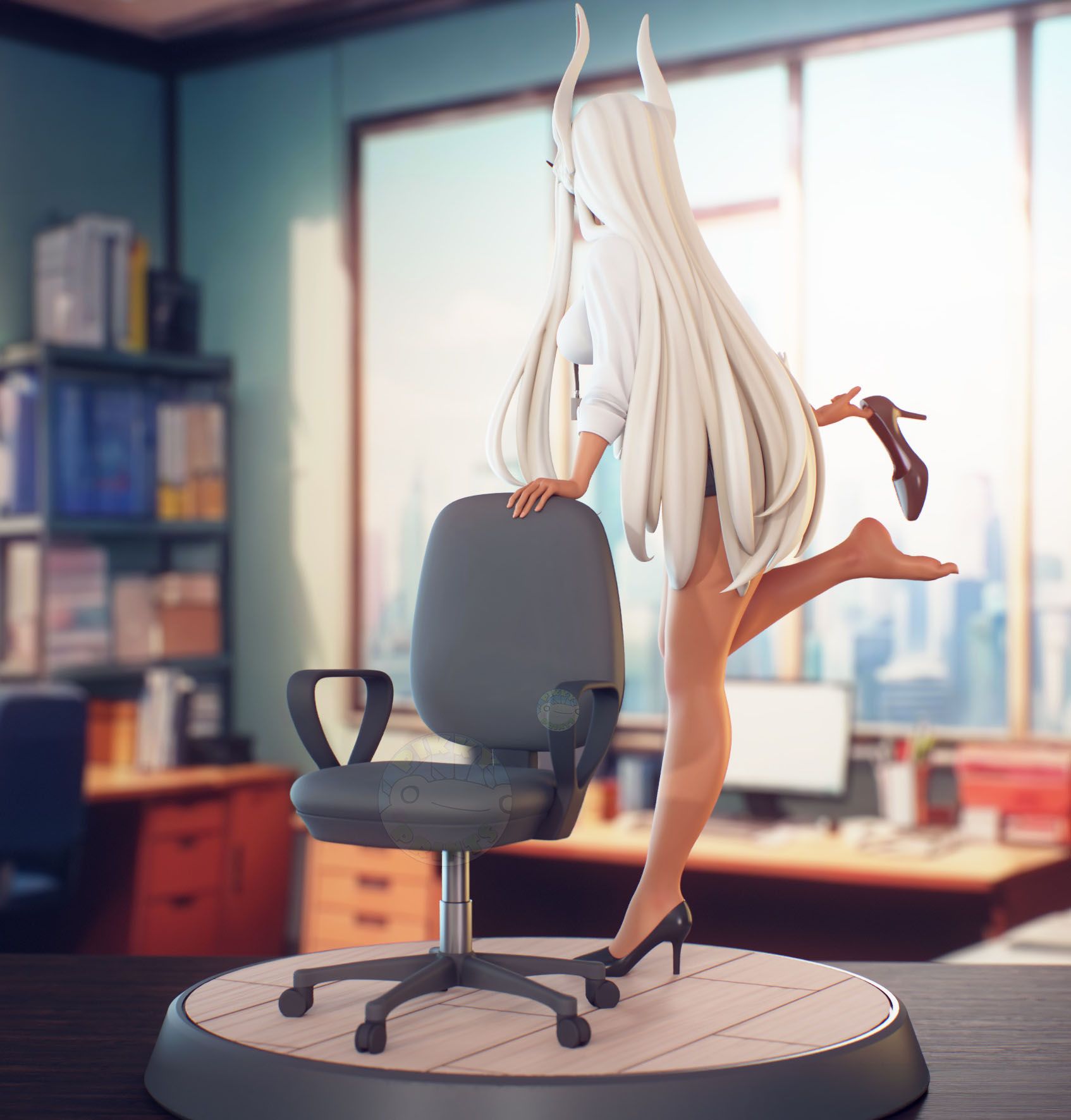 Figura Mirko Office | My Hero Academia Fanart autorstwa PikkyPrints SFW 3d printed statue,3d printed,3d printed figure,Mirko Statue,My Hero Academia Statue,sfw statue