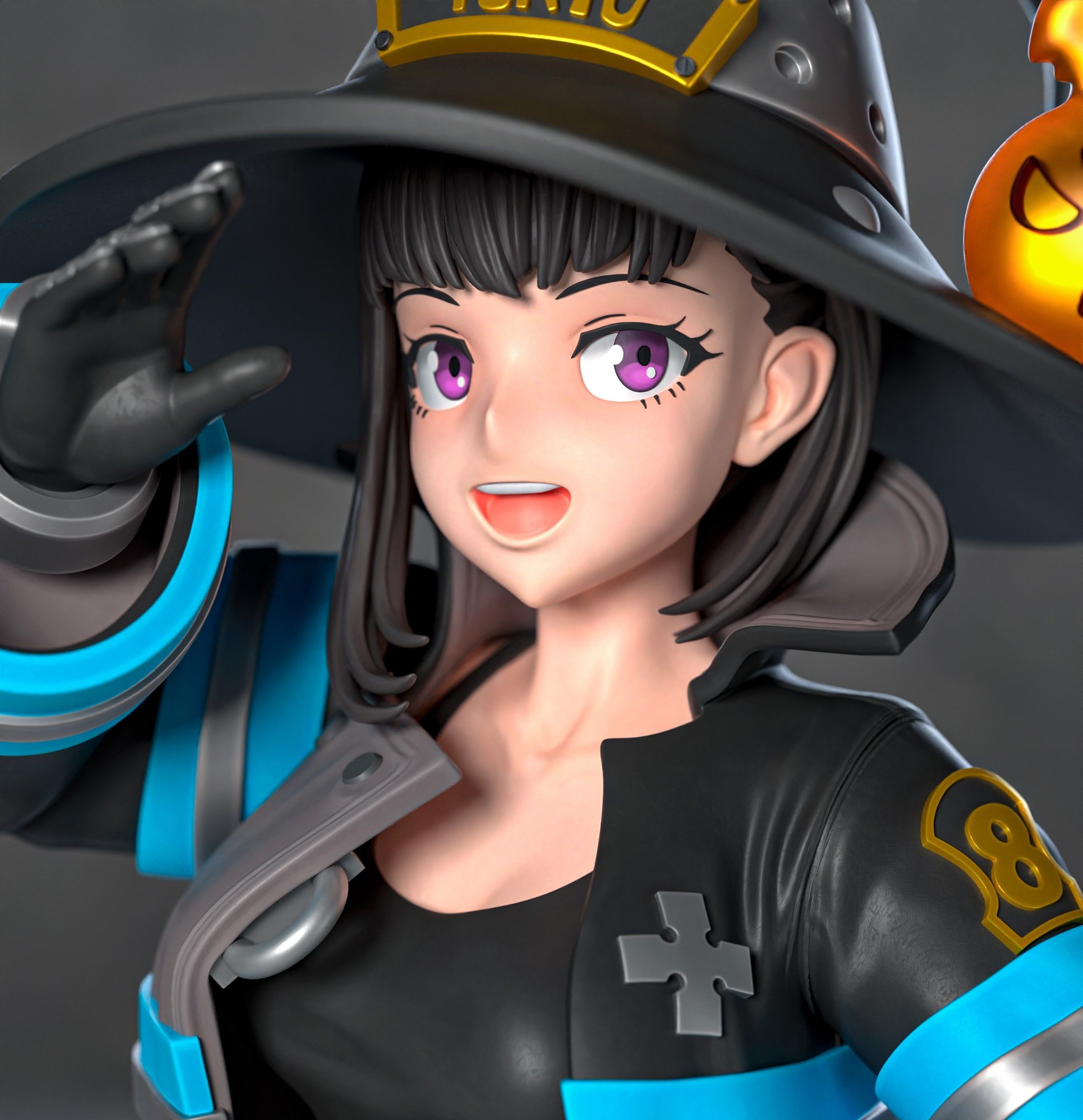 Oze Maki Statue | Fire Force Fan Art by Azerama SFW,NSFW 3d printed,3d printed statue,nsfw statue,Oze Maki statue,Fire Force statue
