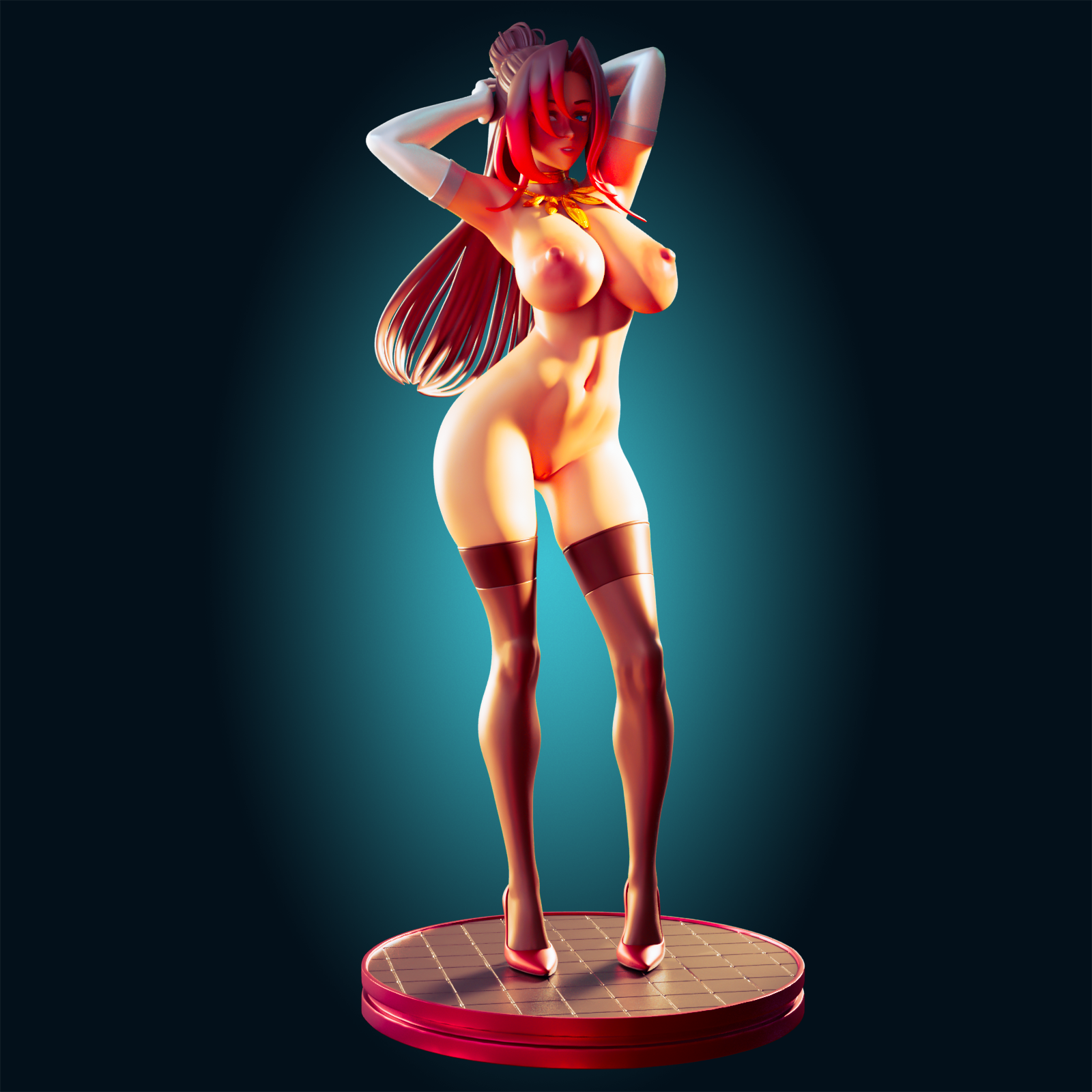 Sylvia Statue | Konosuba Fan Art by Officer Rhu SFW,NSFW,Futa 3d printed,Sylvia statue,futa statue,Konosuba statue,furry statue,nsfw statue