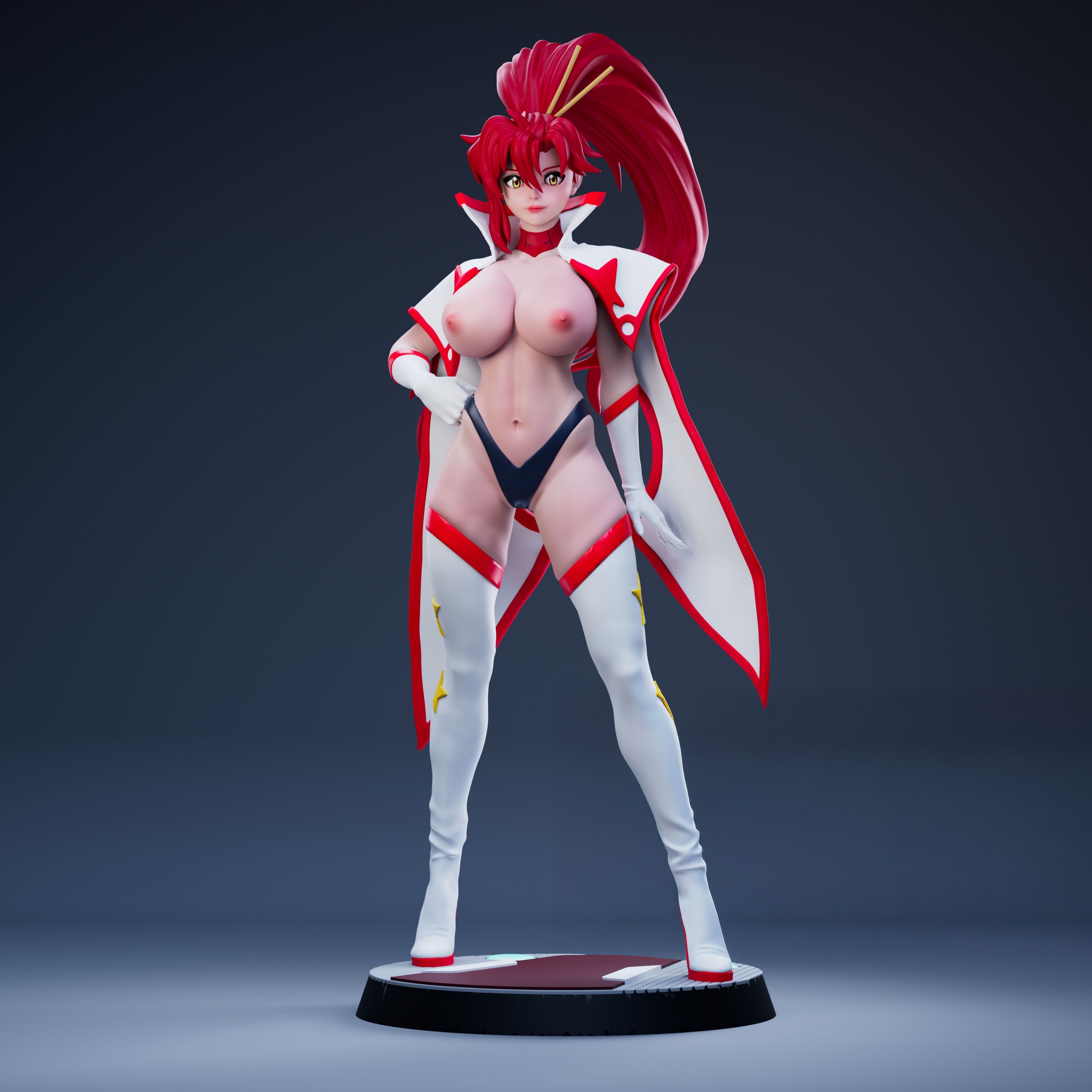 Statue Adult Yoko | Gurren Lagann Fan art par Freyas Fantasys SFW,NSFW,Futa 3d printed statue,3d printed,3d printed figure,Adult Yoko Statue,Gurren Lagann Statue,nsfw statue,futa figurines,futanari figurines,futanari statue,futa statue