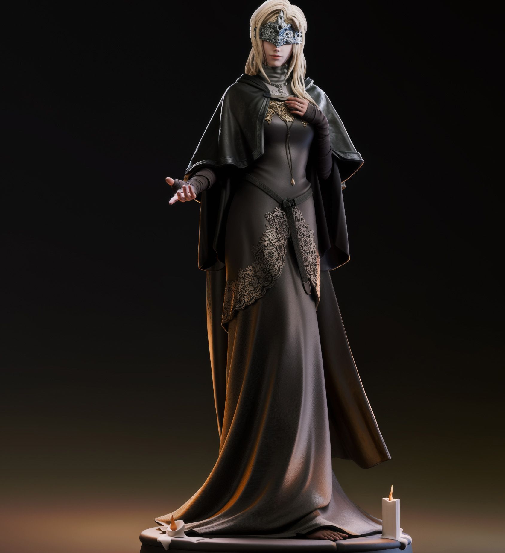 Fire Keeper Statue | Dark Souls Fan Art by Bulkamancer SFW 3d printed statue,3d printed,Fire Keeper Statue,3d printed figure,Dark Souls statue