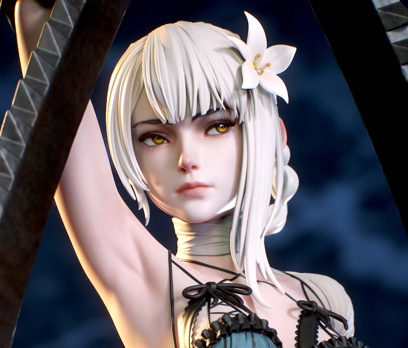 Kaine Statue | NieR: Automata Fan Art by Kuru Figure SFW 3d printed statue,NieR: Automata statue,Kaine statue,3d printed figure,3d printed