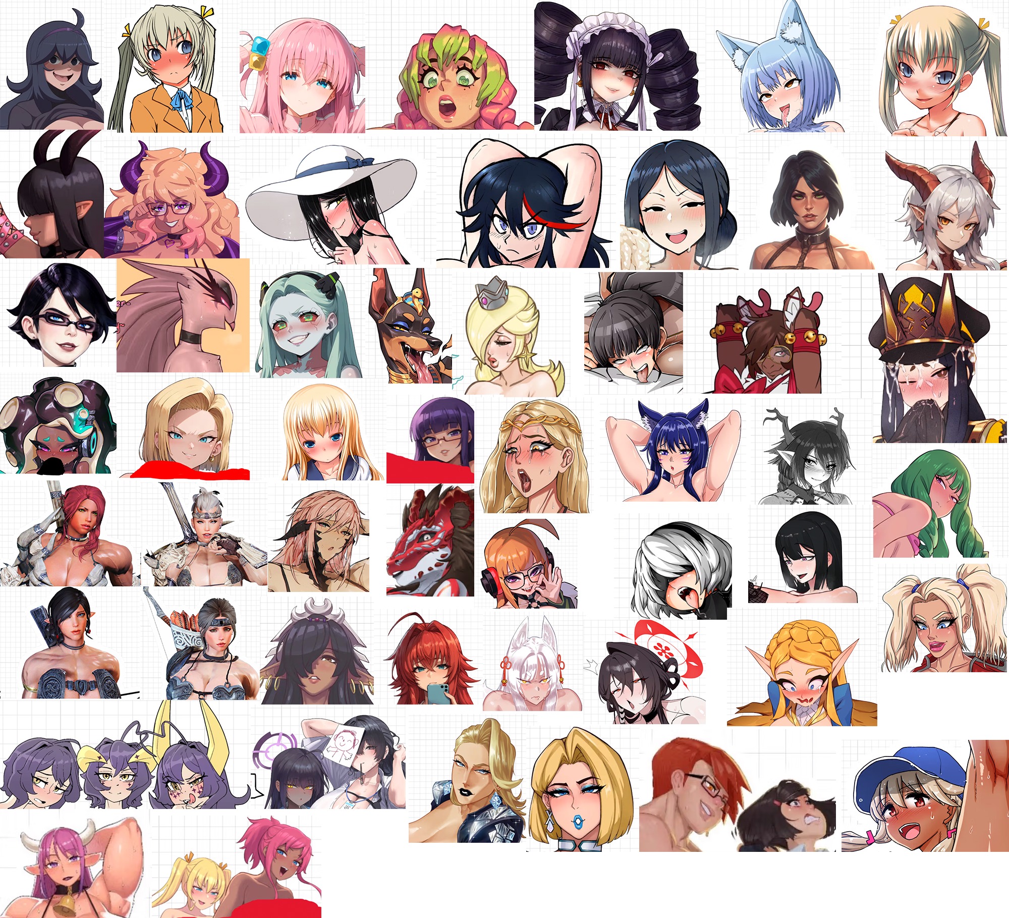 Autocollant Futa Mega Pack | Anime Autocollants Futanari Ecchi Cartoon Futa futa sticker,futanari sticker,furry sticker