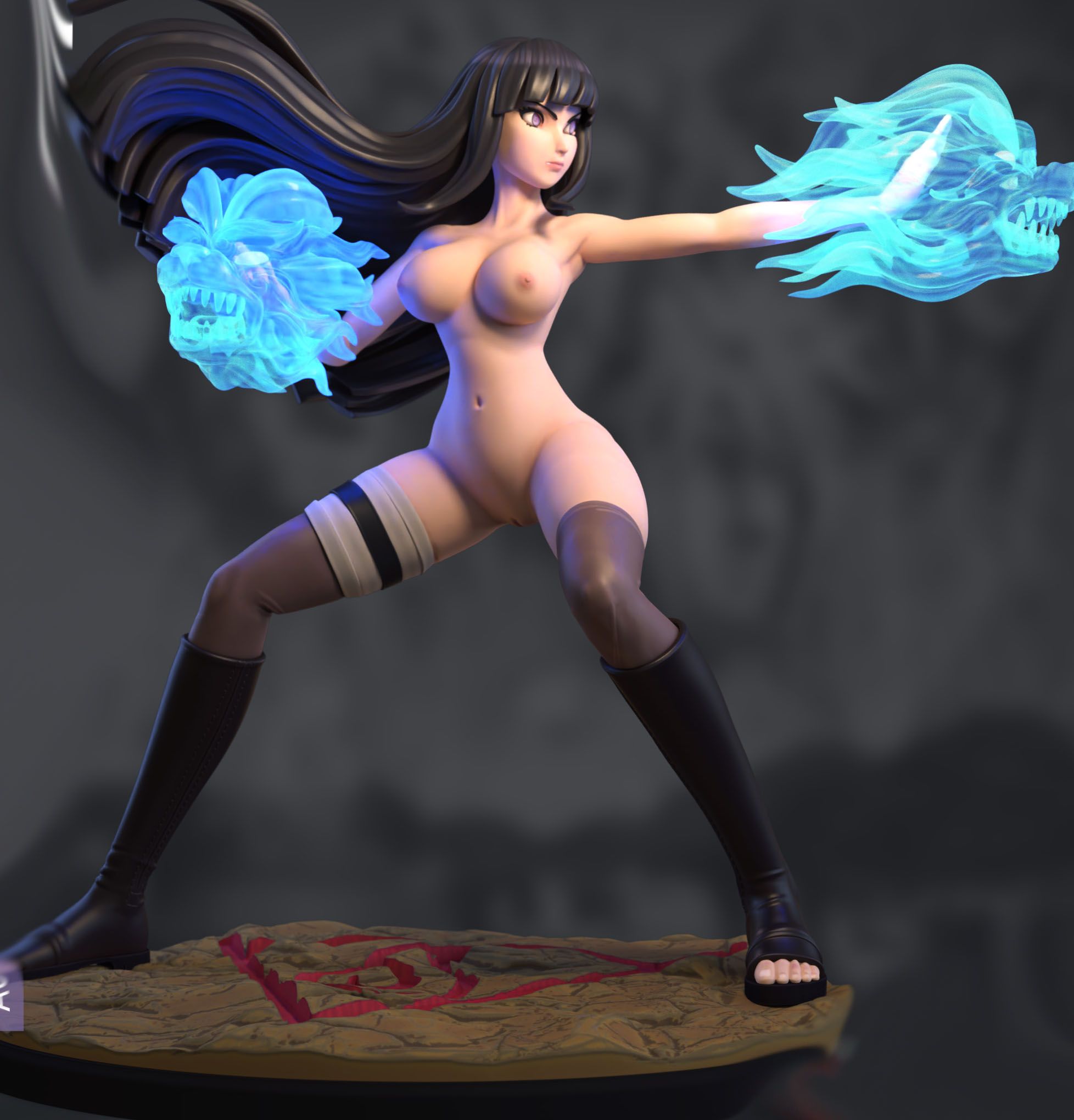 Hinata Statue | Naruto Fanart von Azerama SFW,NSFW 3d printed,3d printed statue,nsfw statue,Hinata statue,Naruto statue,3d printed figure