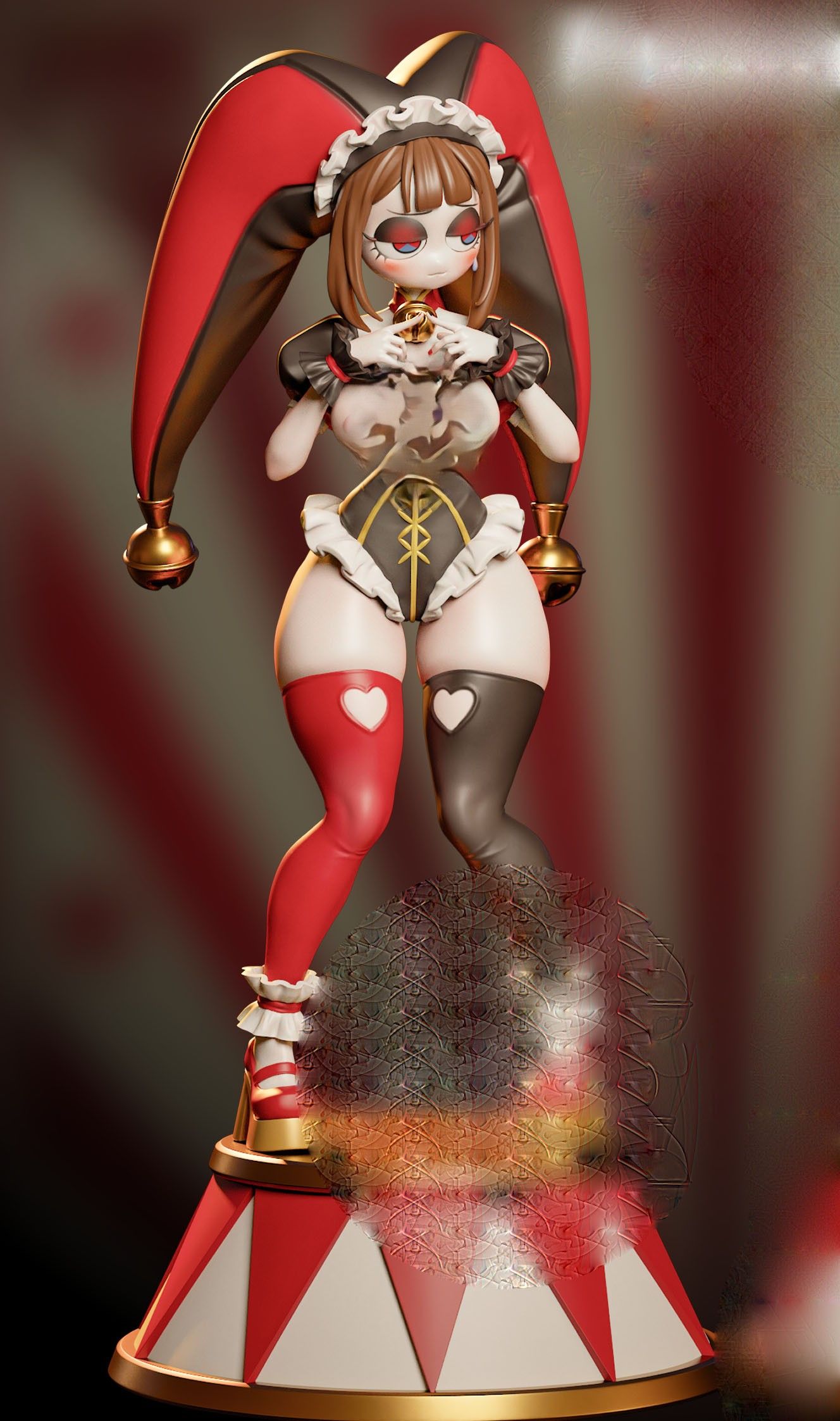 Pomni Statue | Digital Circus Fan Art by Onagaba SFW 3d printed,3d printed statue,sfw statue,Pomni Statue,Digital Circus Statue