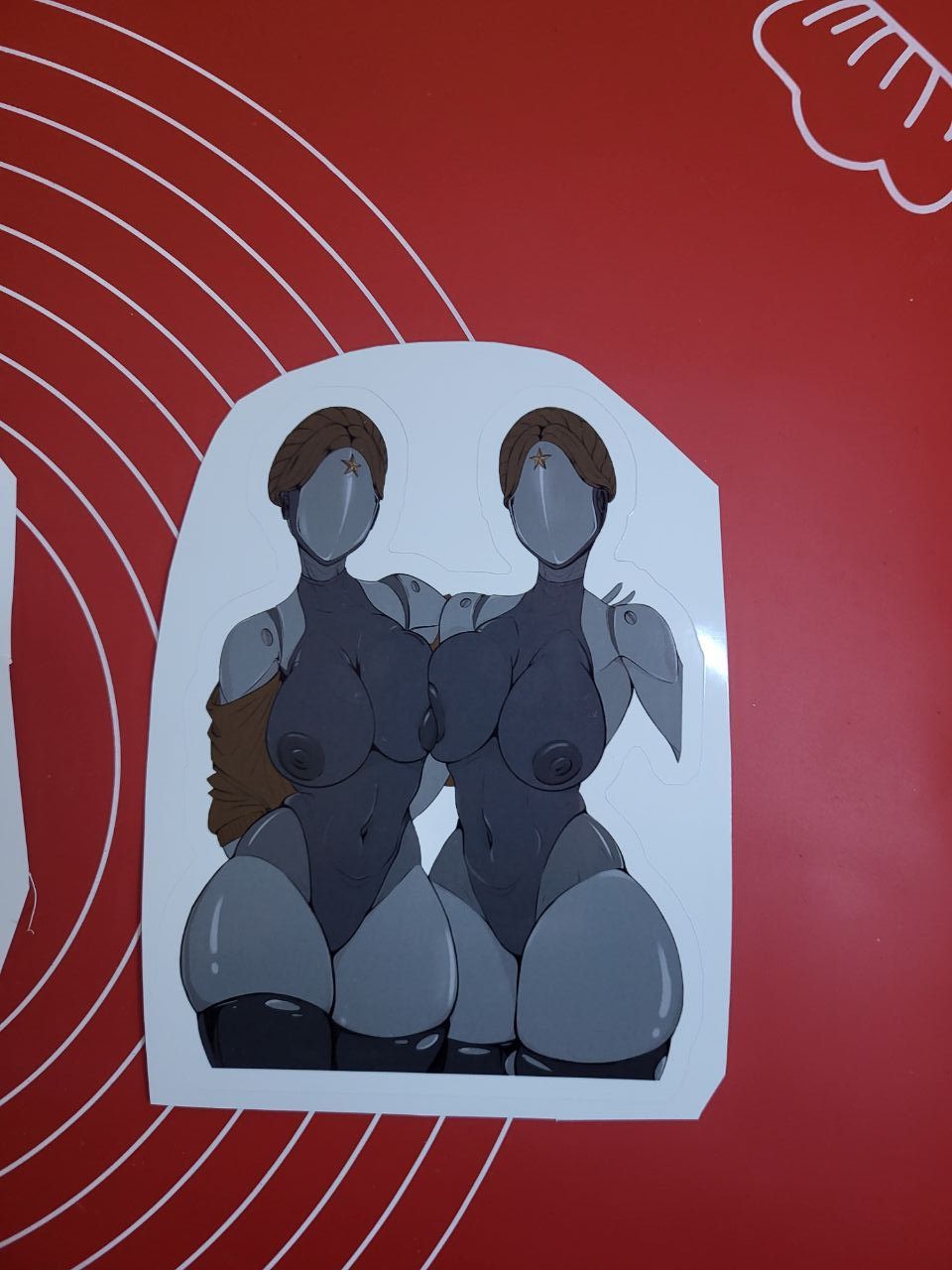 The Twins v1 Sticker | Atomic Heart Vinyl Sticker NSFW atomic heart sticker,stickers,the twins sticker,nsfw sticker