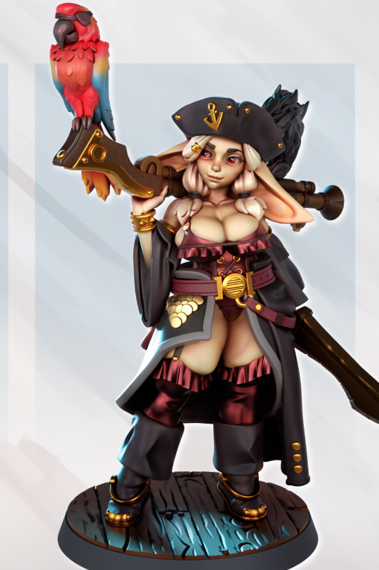 Moxie Goblin Seastrider Miniature | DnD Fan Art by Gaz Minis SFW,NSFW 3d printed,miniature,dnd miniature,Moxie Goblin Seastrider,3d printed miniature,nsfw miniature