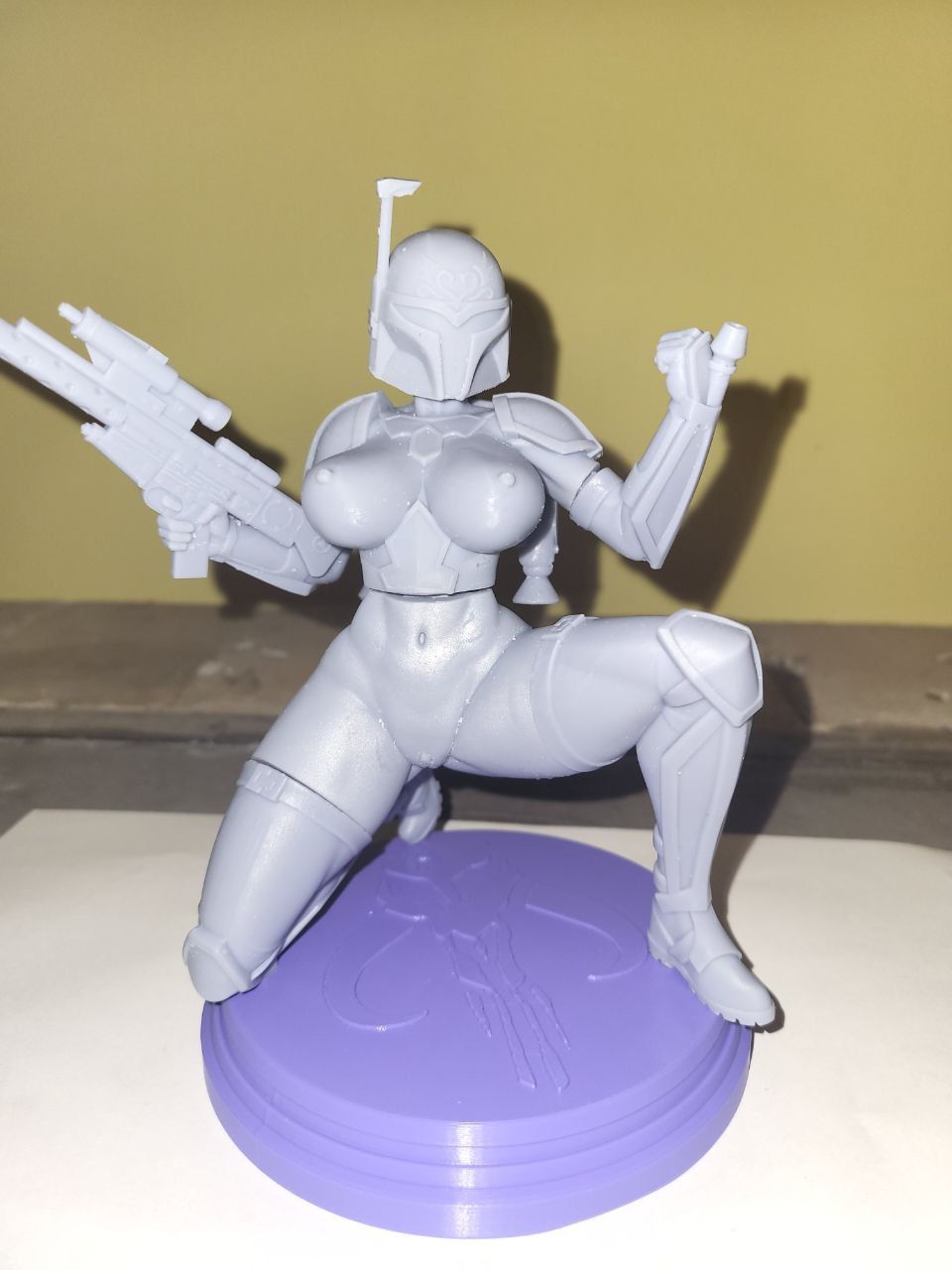 Mandalorian Girl Statue | Star Wars Fan Art by Digital Dark SFW,NSFW,Futa 3d printed statue,3d printed,nsfw statue,futa statue,3d printed figure,Mandalorian Girl Statue,Star Wars Statue