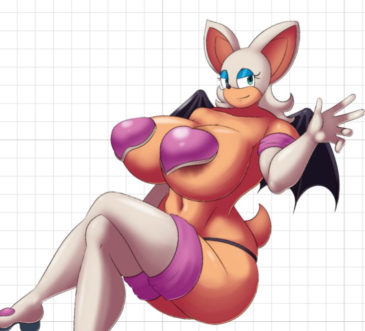 Rouge the bat v2 Furry Girl Sticker | Sonic Vinyl Sticker SFW,NSFW sonic sticker,sfw sticker,Rouge the bat sticker,Furry Girl stickers,Rouge sticker