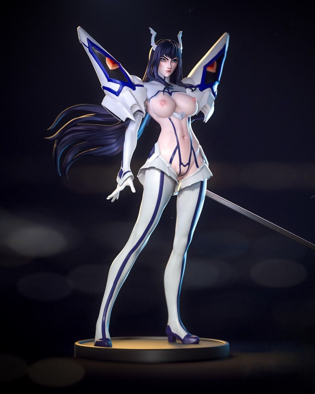 Satsuki Kiryuin Statue | Kill la Kill Fan Art by Nympha3D SFW,NSFW 3d printed statue,nsfw statue,Satsuki Kiryuin statue,Kill la Kill statue,3d printed figure,3d printed